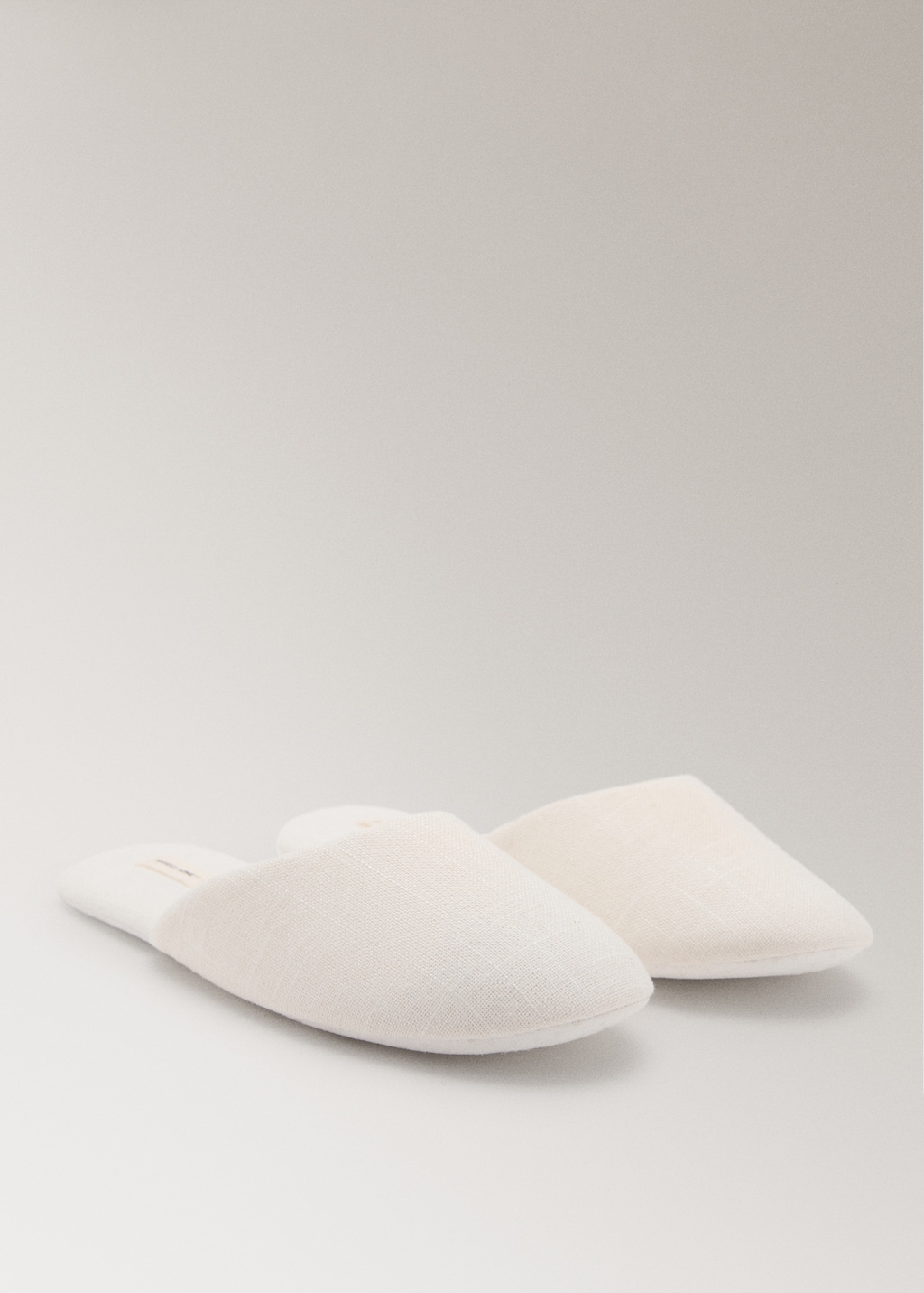 Cotton textured mule slippers