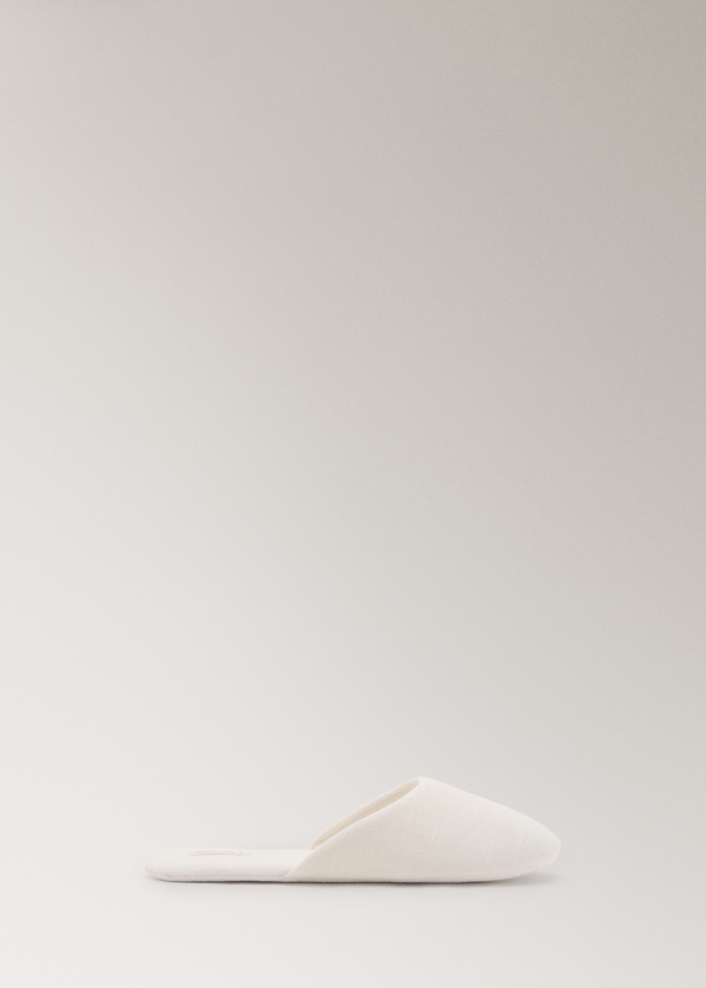 Cotton textured mule slippers