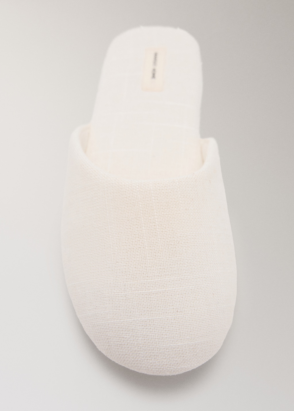 Cotton textured mule slippers