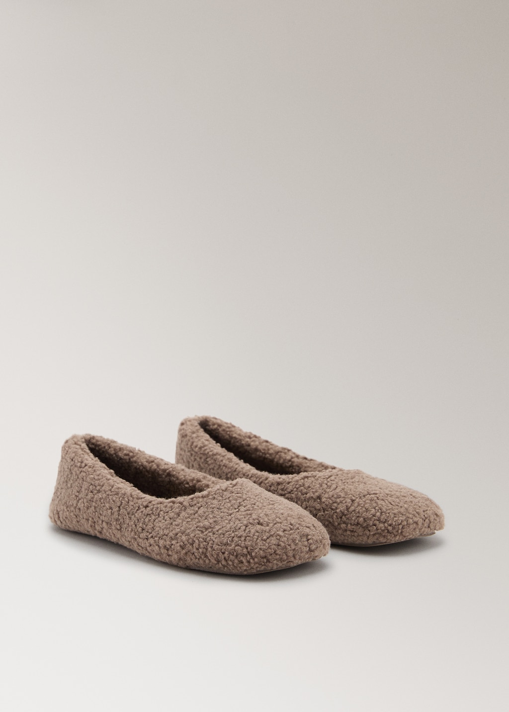 Sheepskin ballerina flats