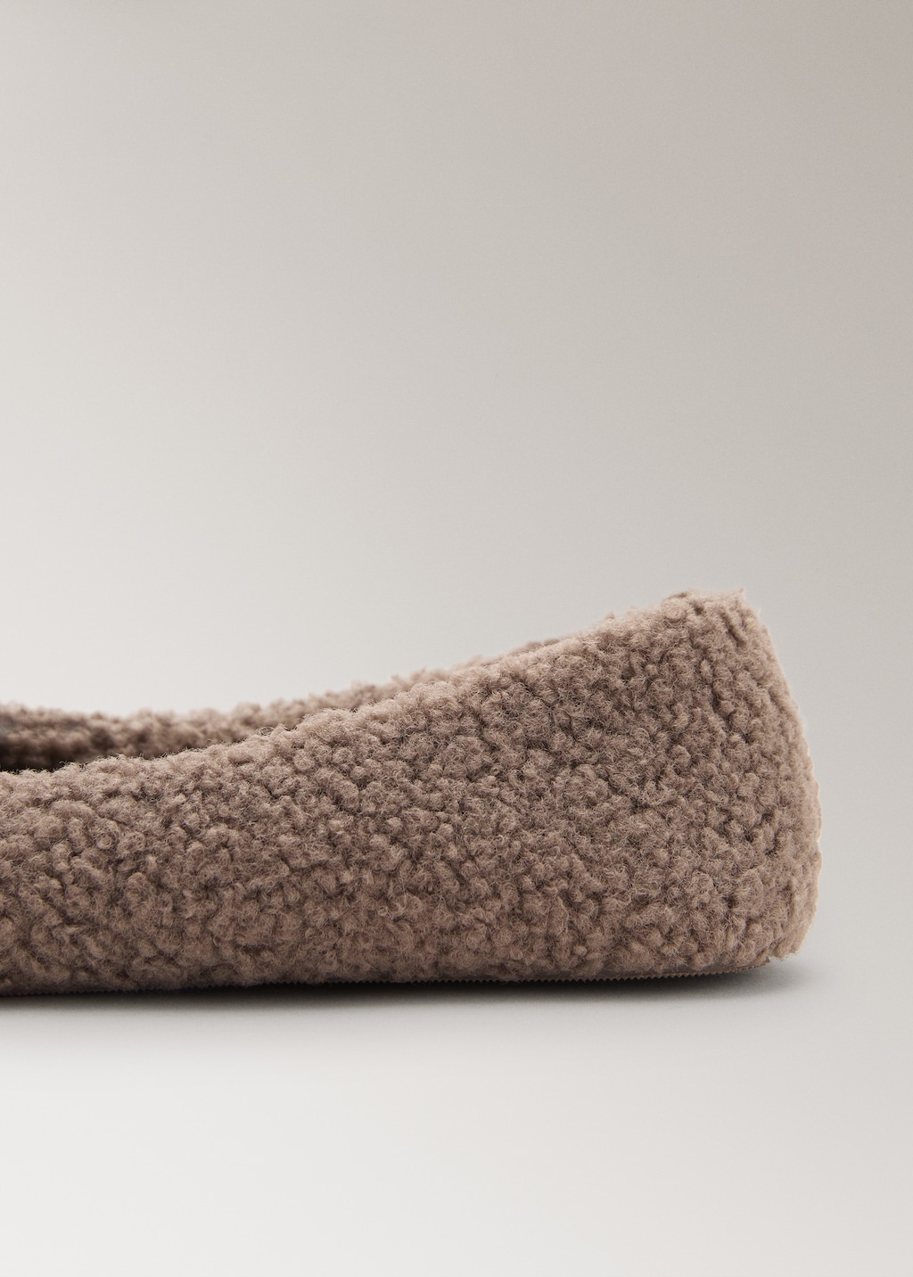 Sheepskin ballerina flats