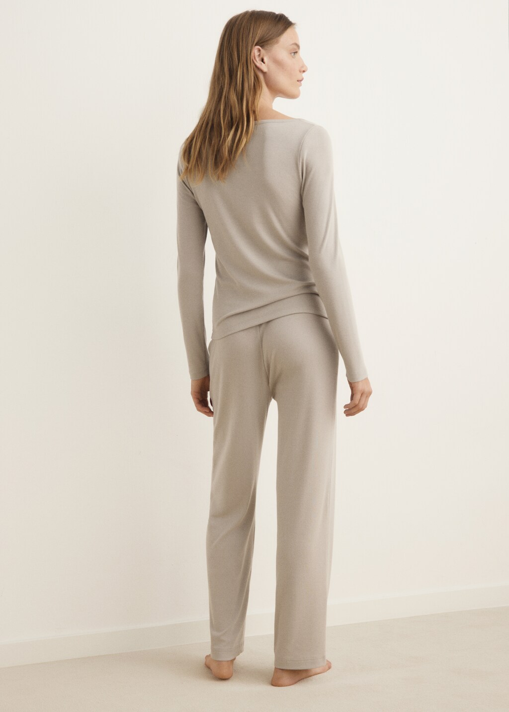 Ribbed-knit pajama pants - image 3