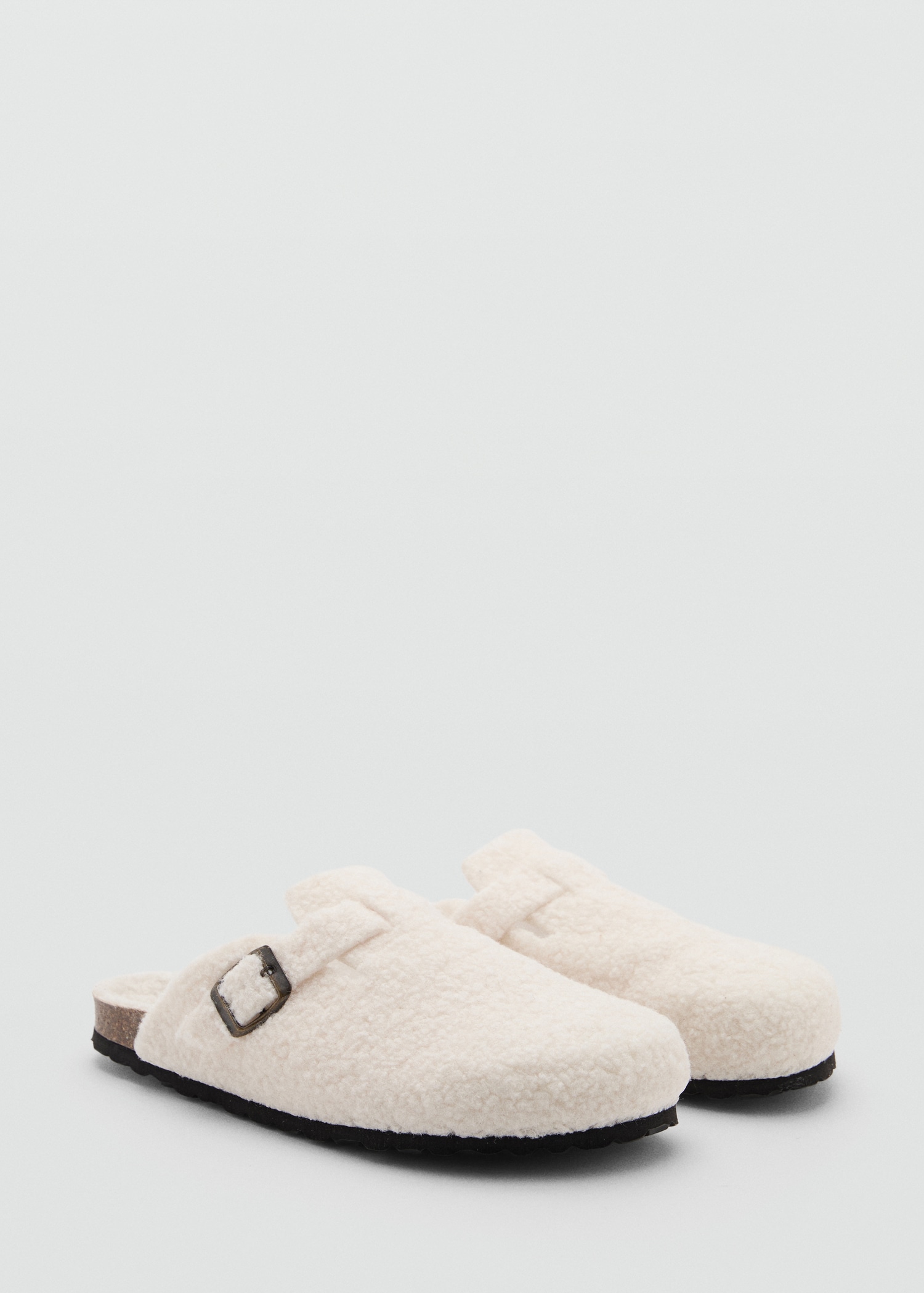 Sheepskin-effect clogs - Medium plane