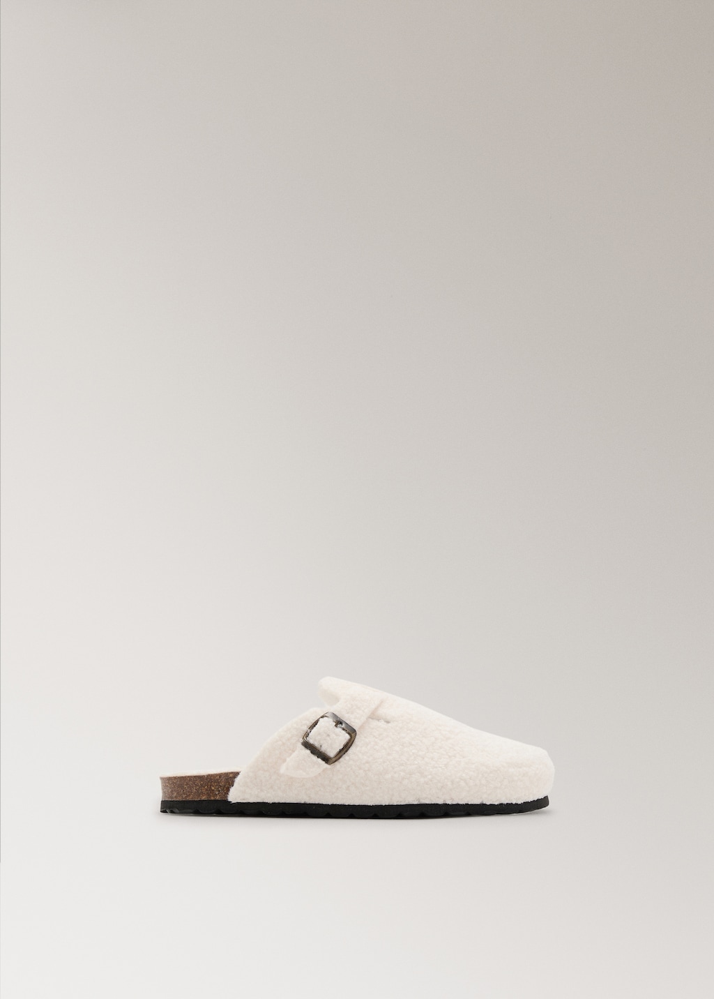 Faux-shearling clogs