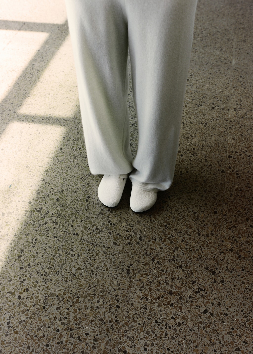 Faux-shearling clogs