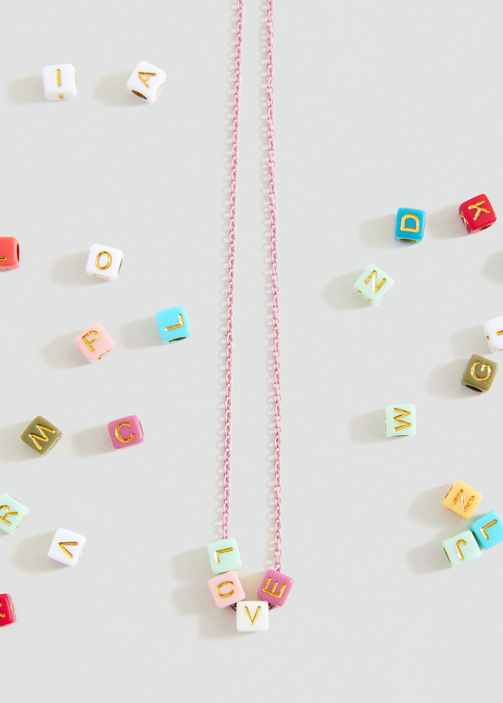 Letters bead necklace