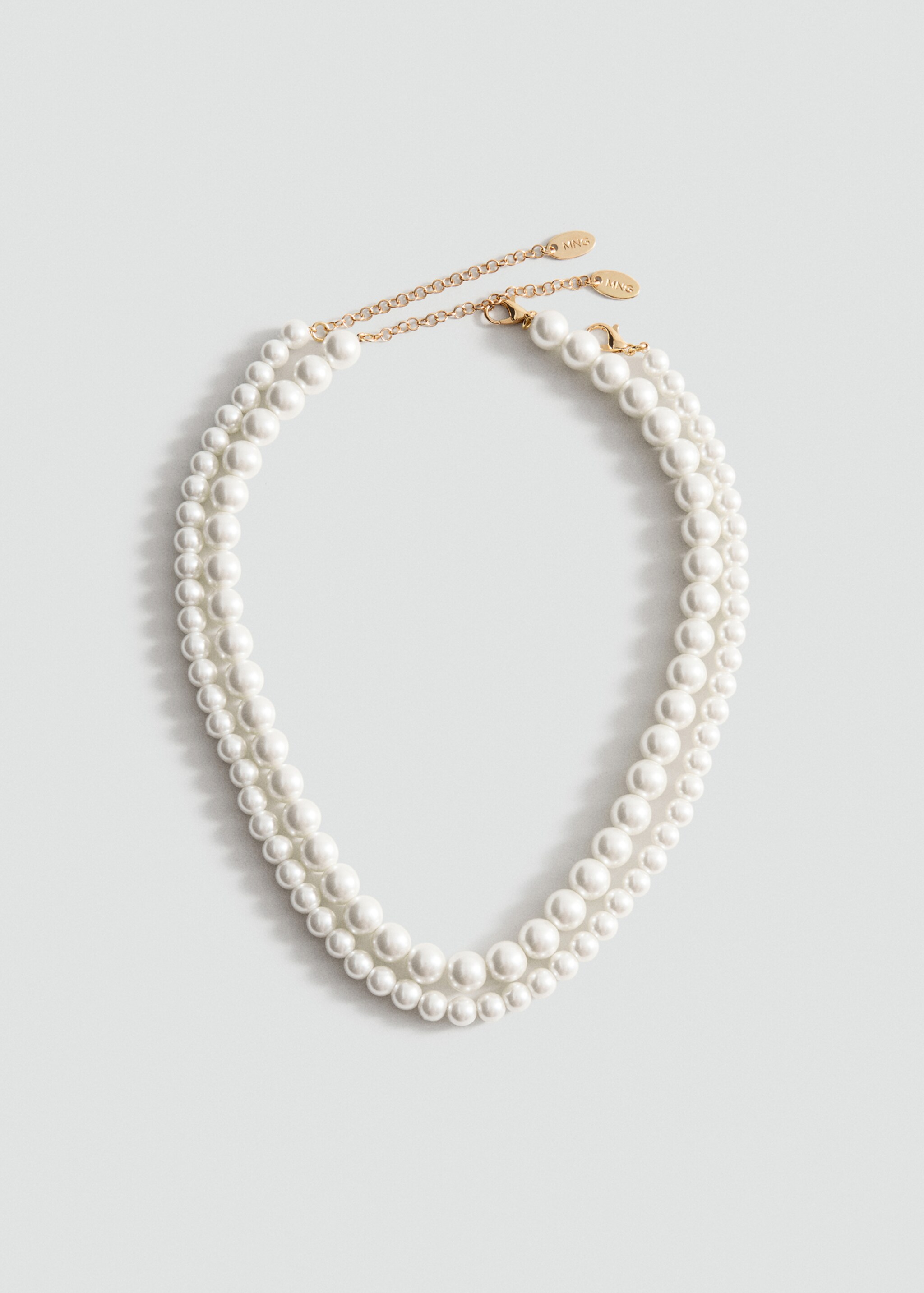 Double pearl necklace - Article without model, White. Ref: 17004131-00.