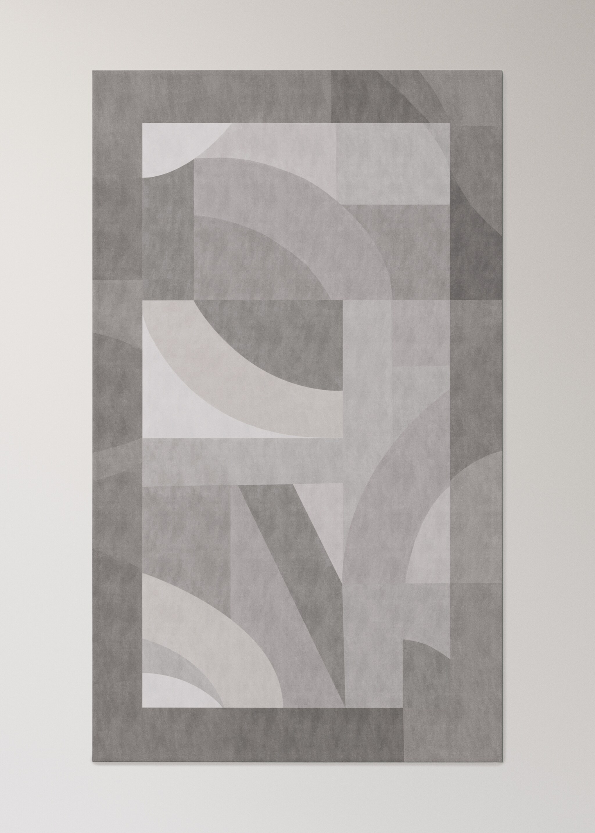 Geometric print cotton tablecloth for 6 to 8 diners - Λεπτομέρεια του προϊόντος 1, Γκρι Σκούρο. Ref: 17004138-00.