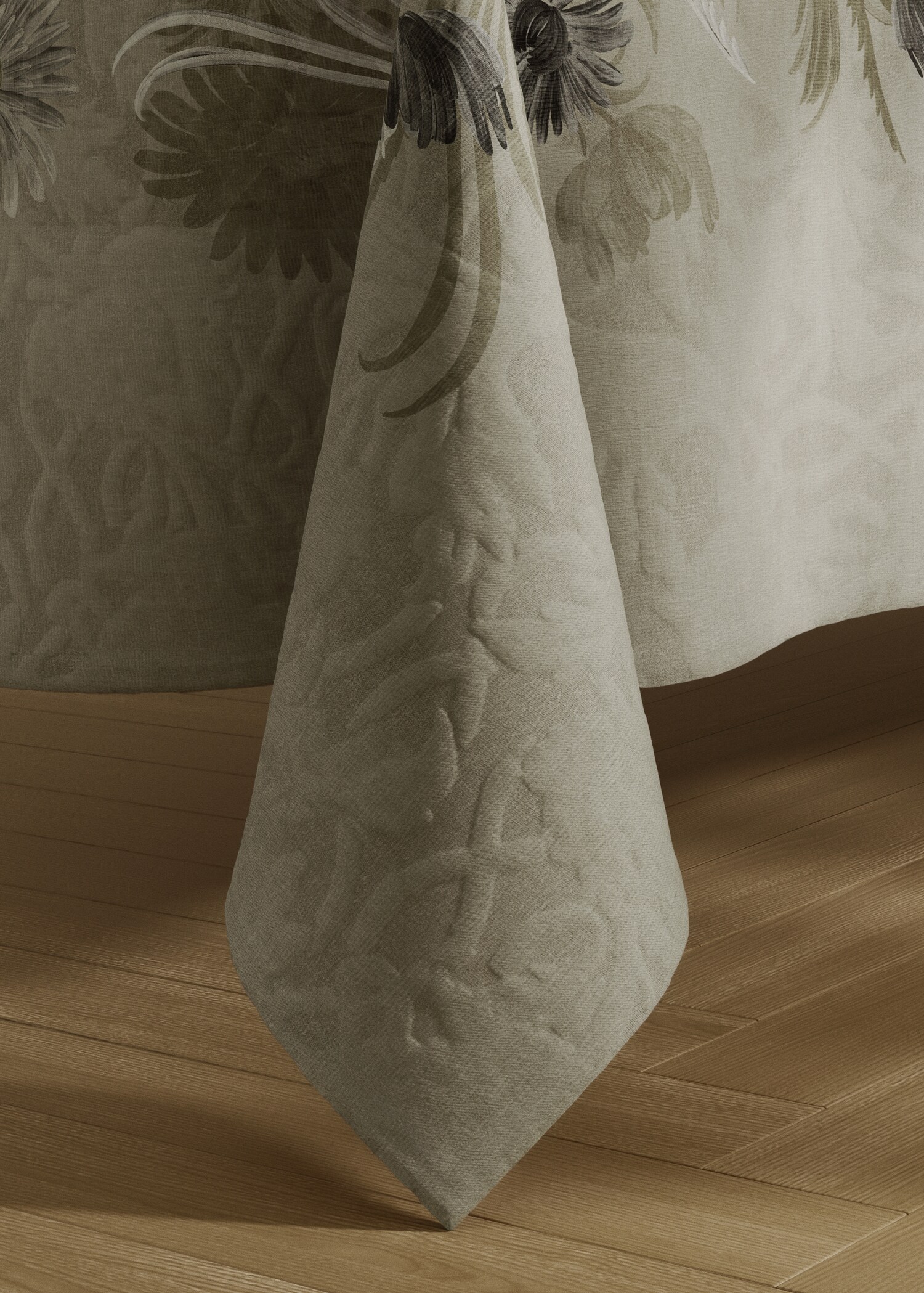 Jacquard-Baumwolltischdecke mit Blumenprint für 6 bis 8 Personen - Detail des Artikels 7