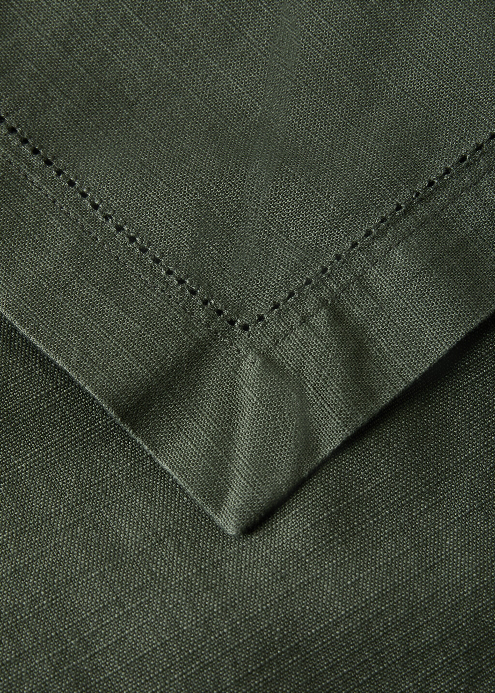 Бавовняна скатертина з мережкою на 2-4 особи - Детальніше про товар 1, Зелений. Ref: 17004147-00.