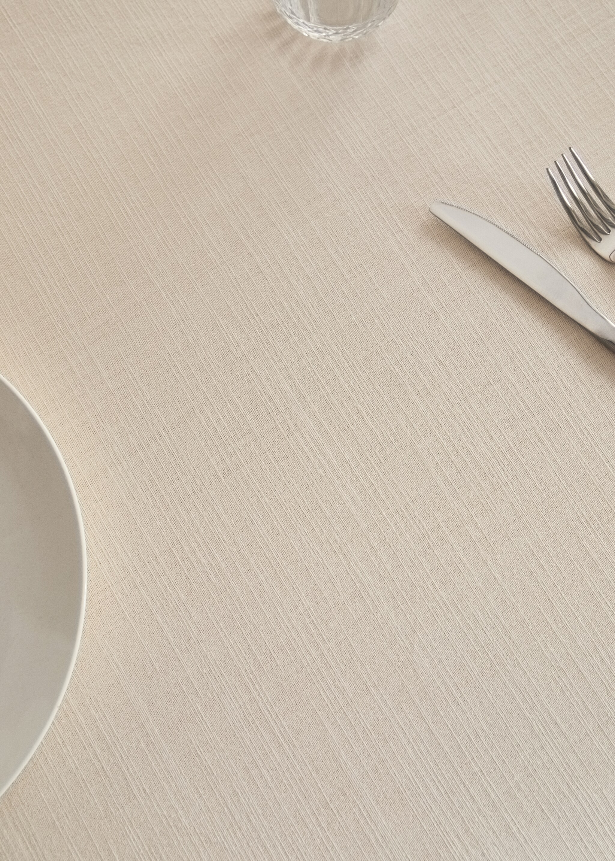 Cotton vanilla tablecloth for 6 to 8 diners - Details of the article 7, Vanilla. Ref: 17004148-00.
