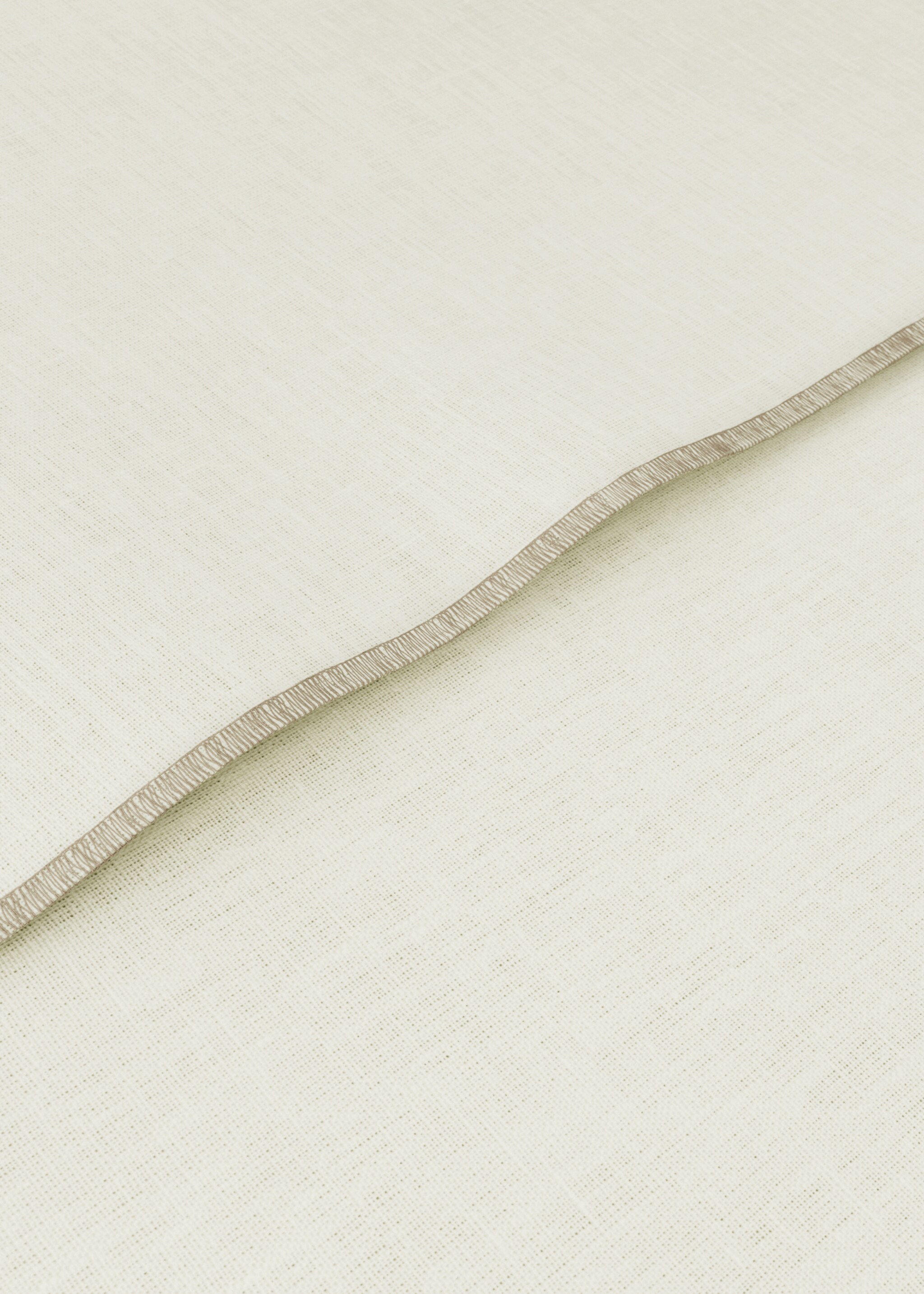 Resinierte Leinentischdecke mit Kontrast-Overlock für 6 bis 8 Personen - Detail des Artikels 2