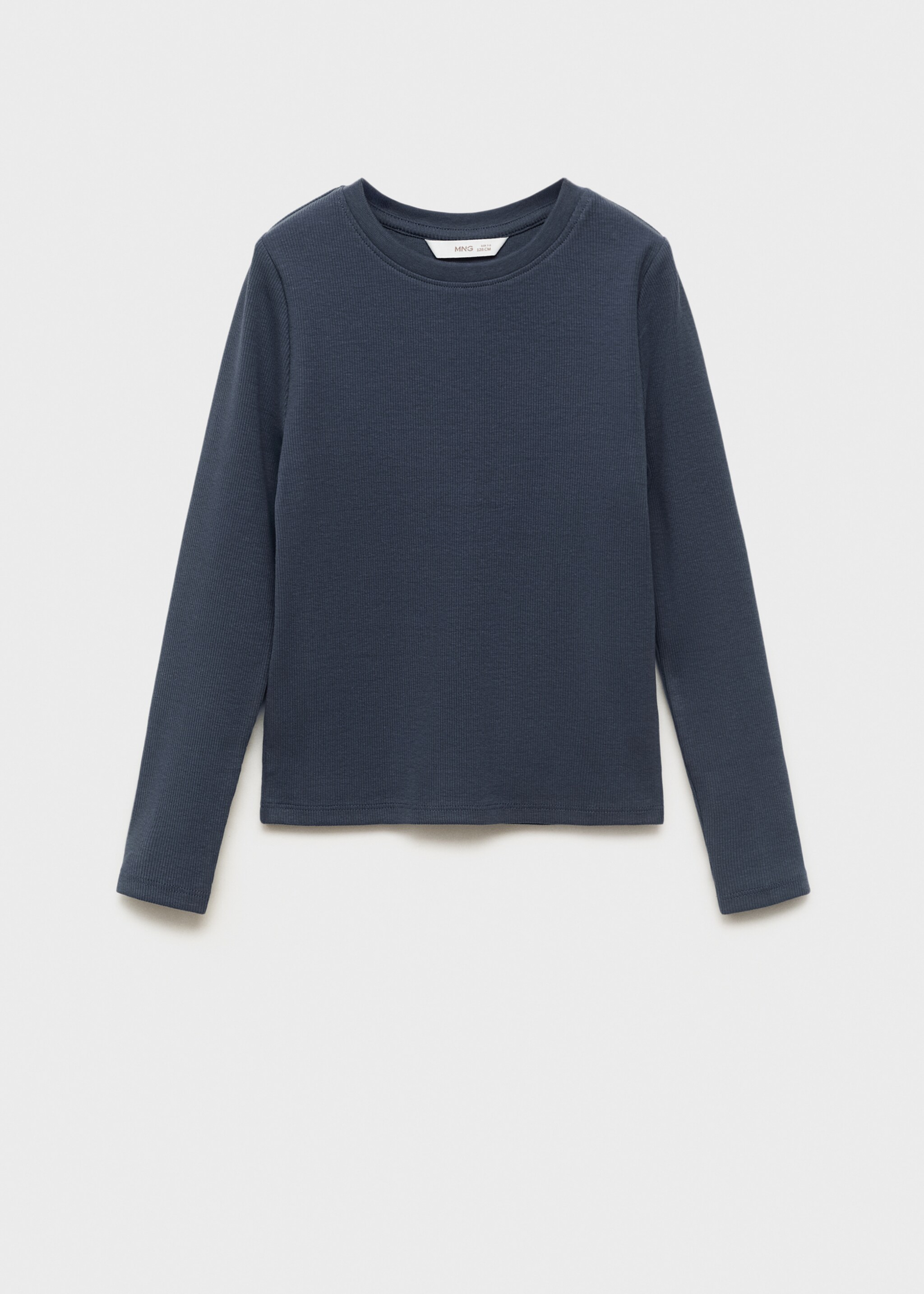 T-shirt côtelé manches longues - Article sans modèle