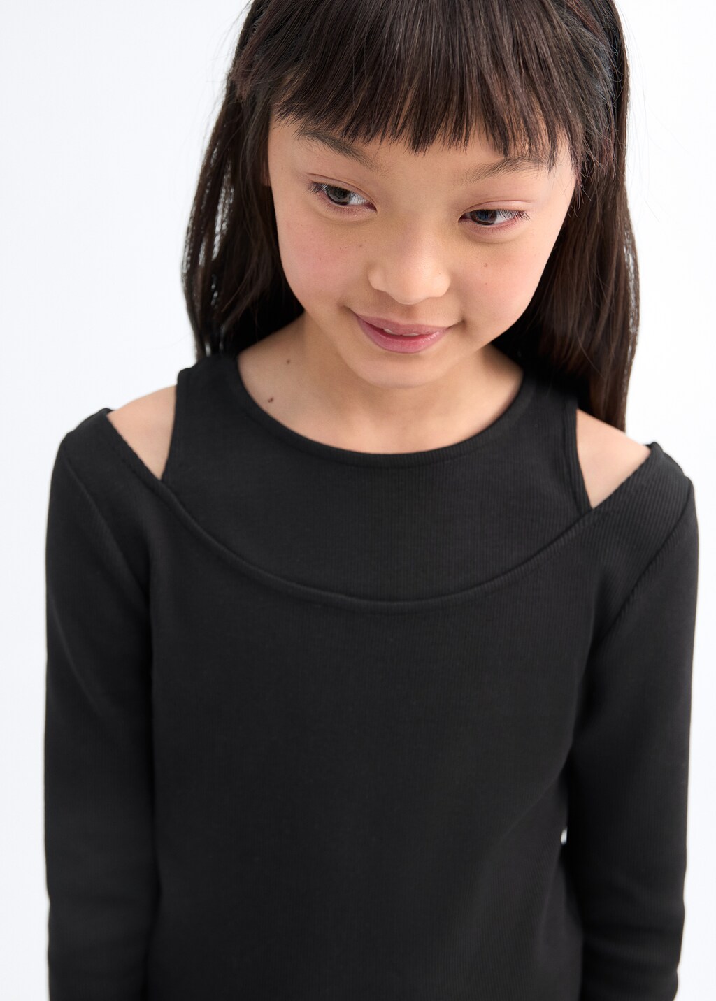 Ribbed cut-out T-shirt - Kids | MANGO USA