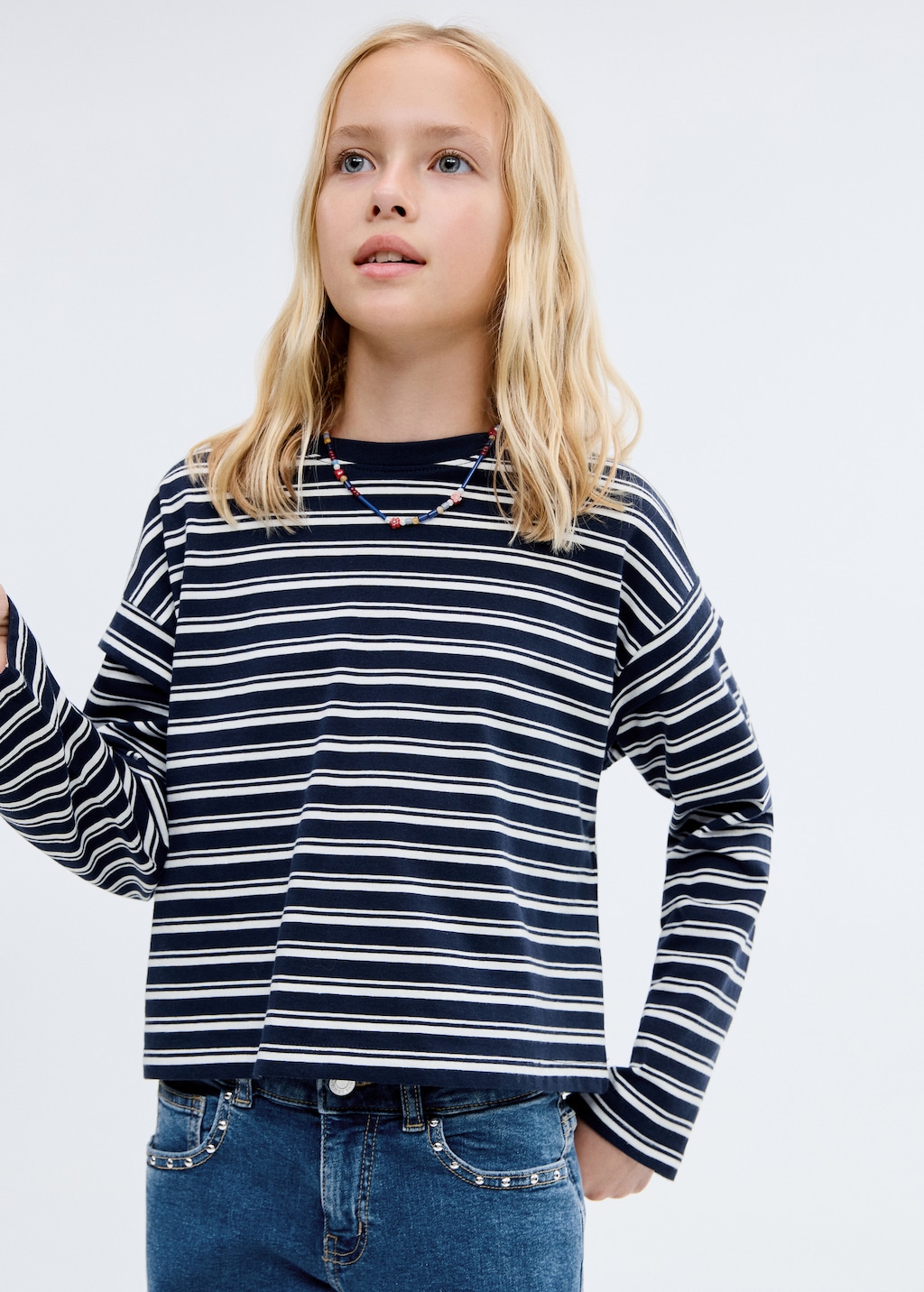 Striped long sleeves t-shirt - Kids | MANGO USA