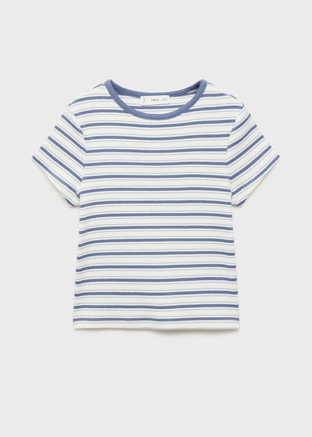 Striped t-shirt with contrasting collar | MANGO Iran