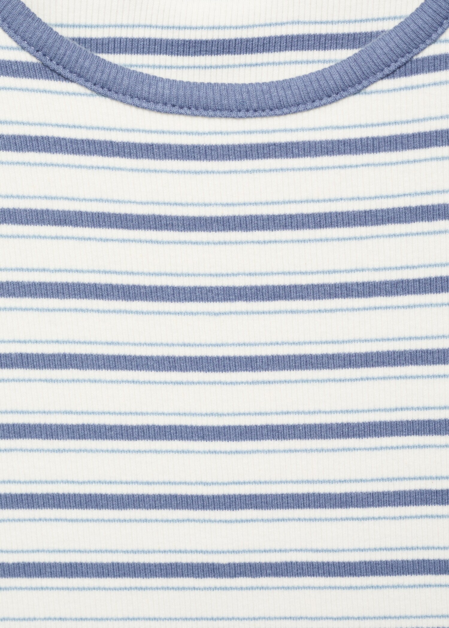 T-shirt à rayures col contrastant - Détail de l'article 8