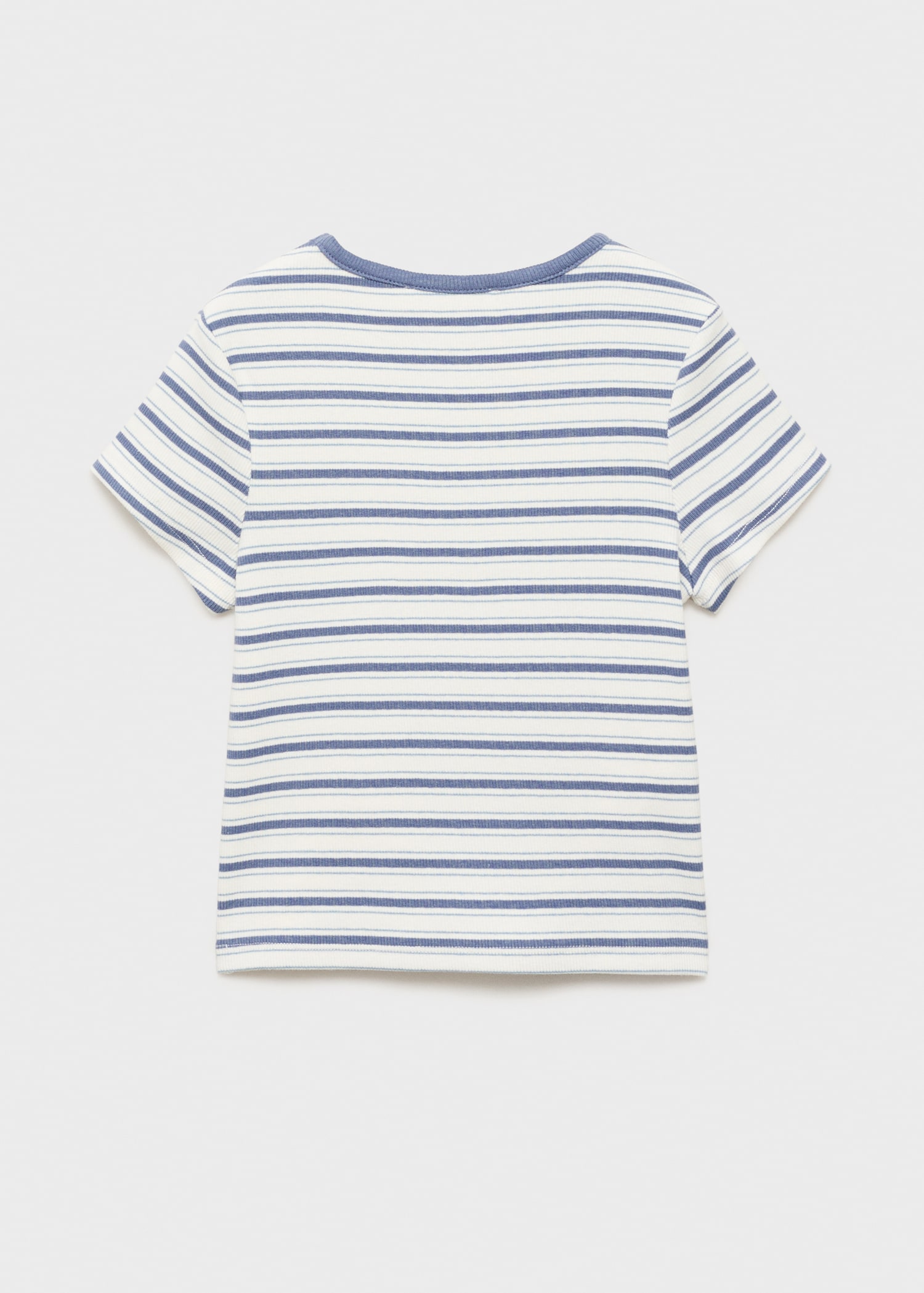 T-shirt à rayures col contrastant - Verso de l’article