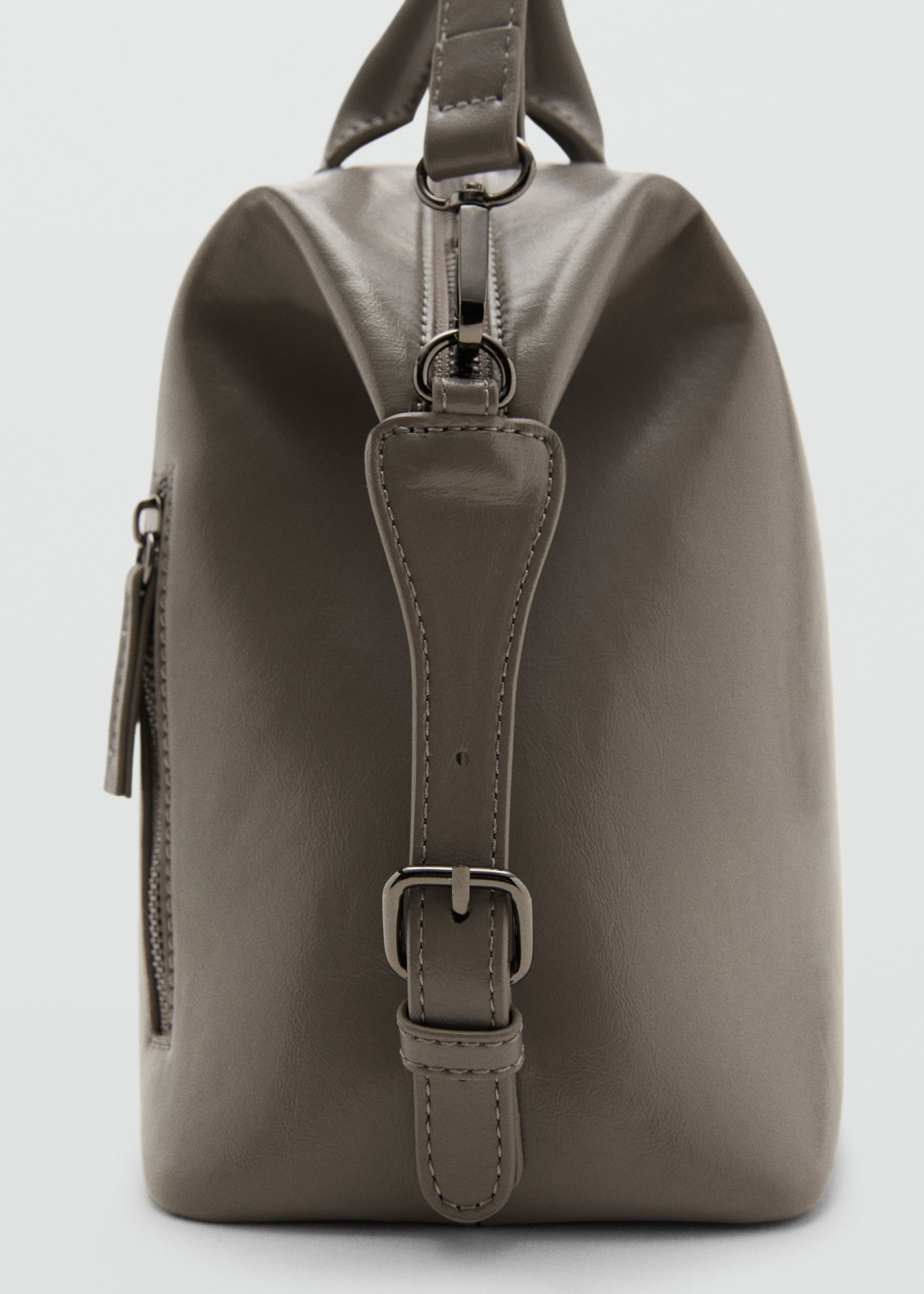 Large structured bag - Details of the article 1, Grey. Ref: 17004441-00.