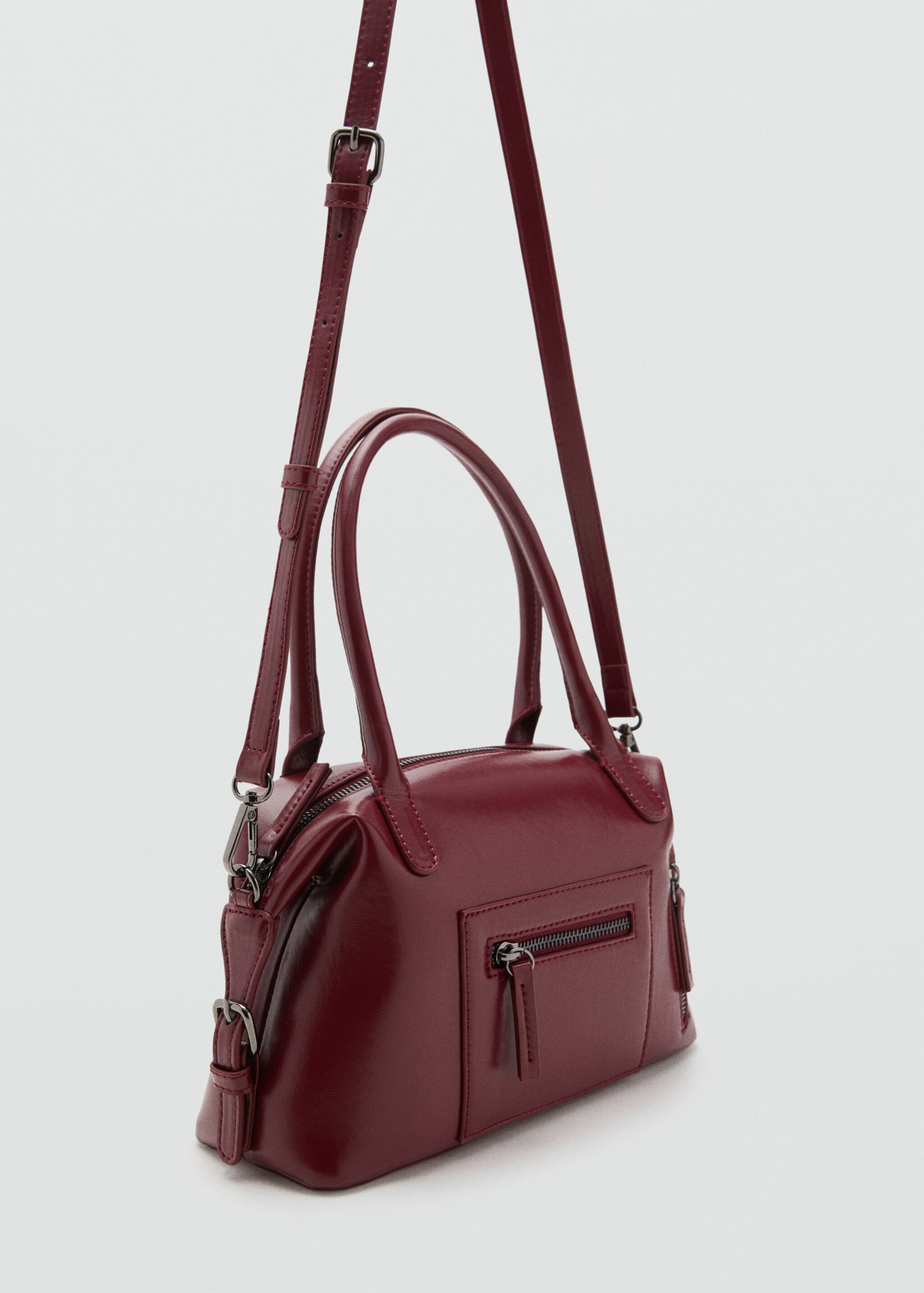 Double strap bag - Medium plane, Burgundy. Ref: 17004442-00.