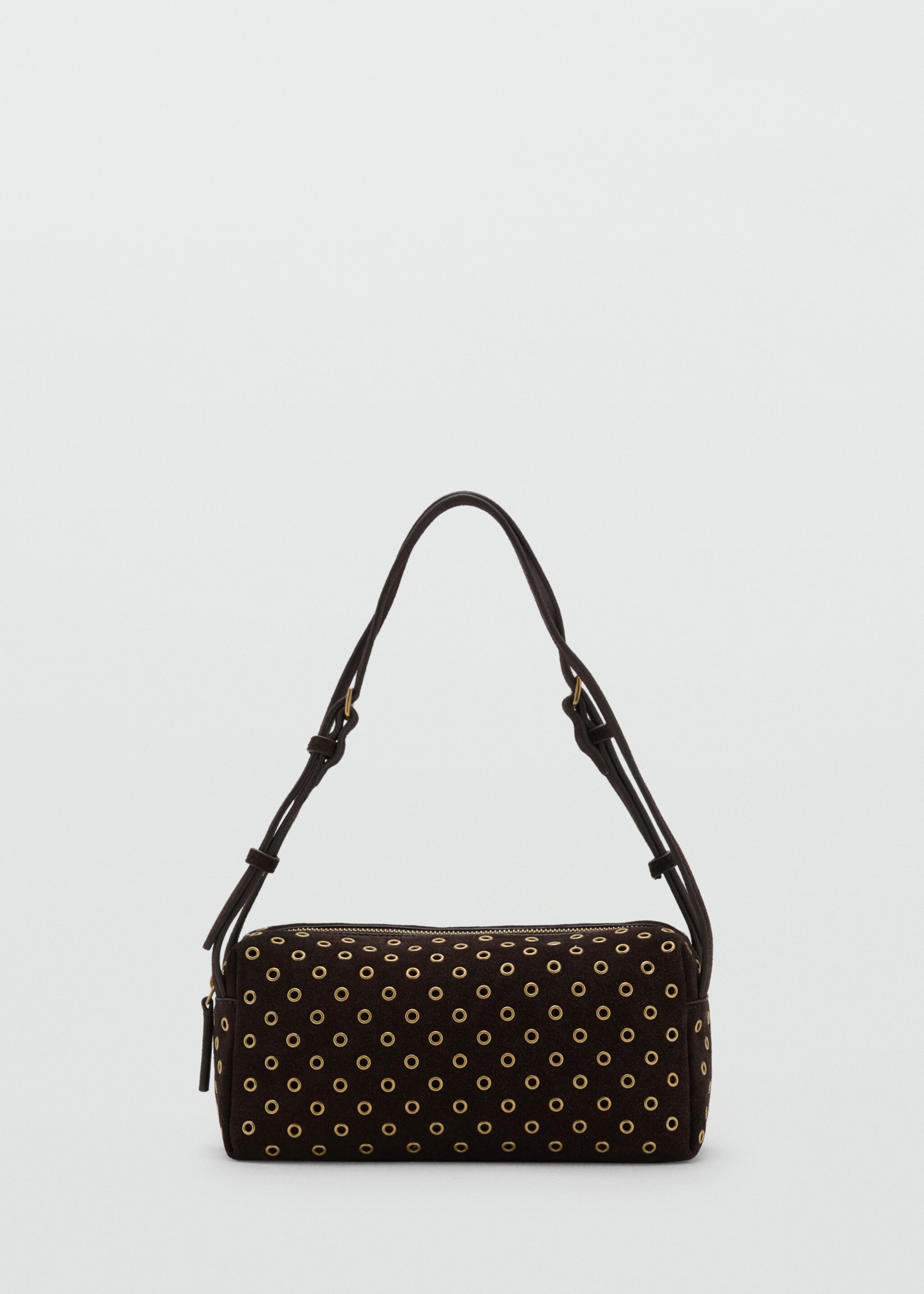 Suede bag with eyelets - Article without model, Chocolate. Ref: 17004445-00.