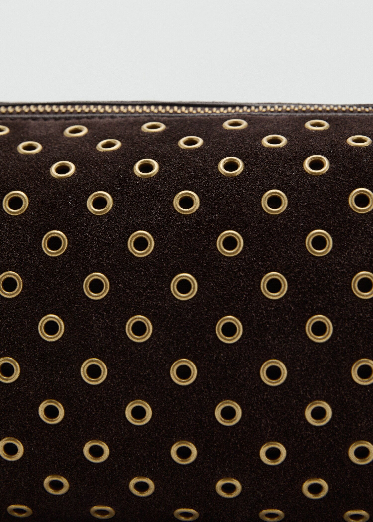 Suede eyelet shoulder bag - Details of the article 2