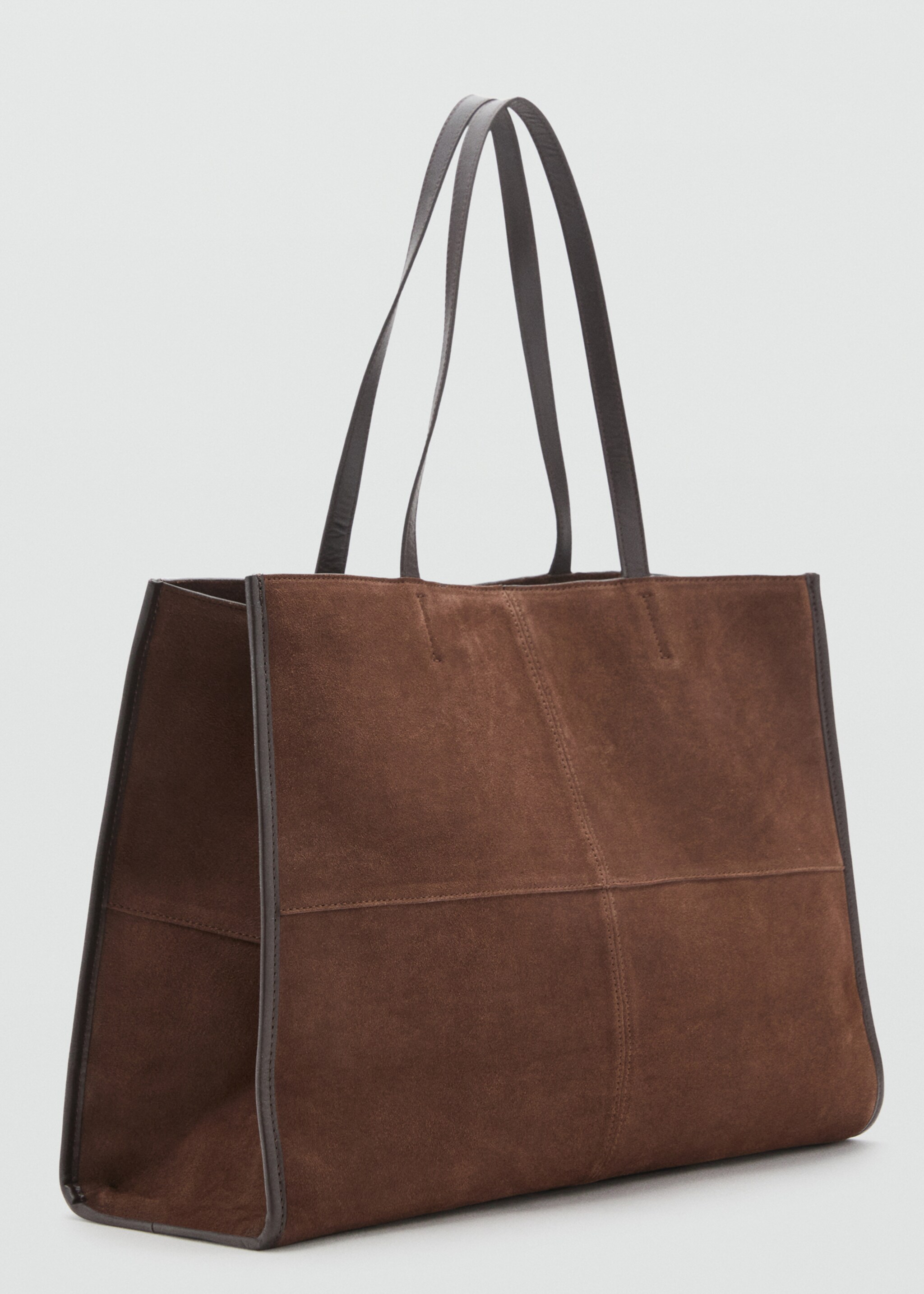 Τσάντα shopper καστόρι - Μεσαίο πλάνο, Σοκολατί. Ref: 17004446-00.
