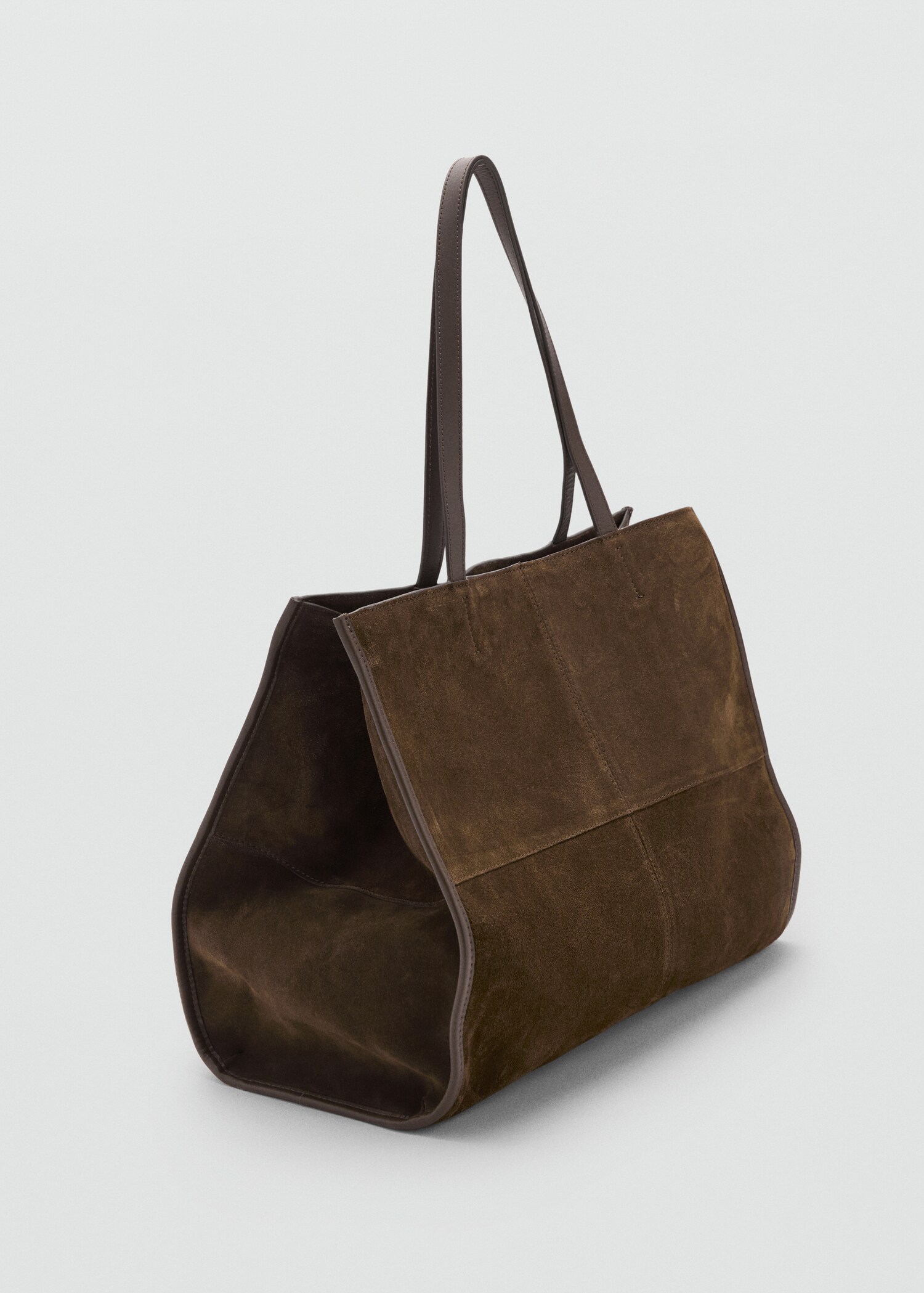 Shopper-Tasche aus Wildleder - Mittlere Ansicht