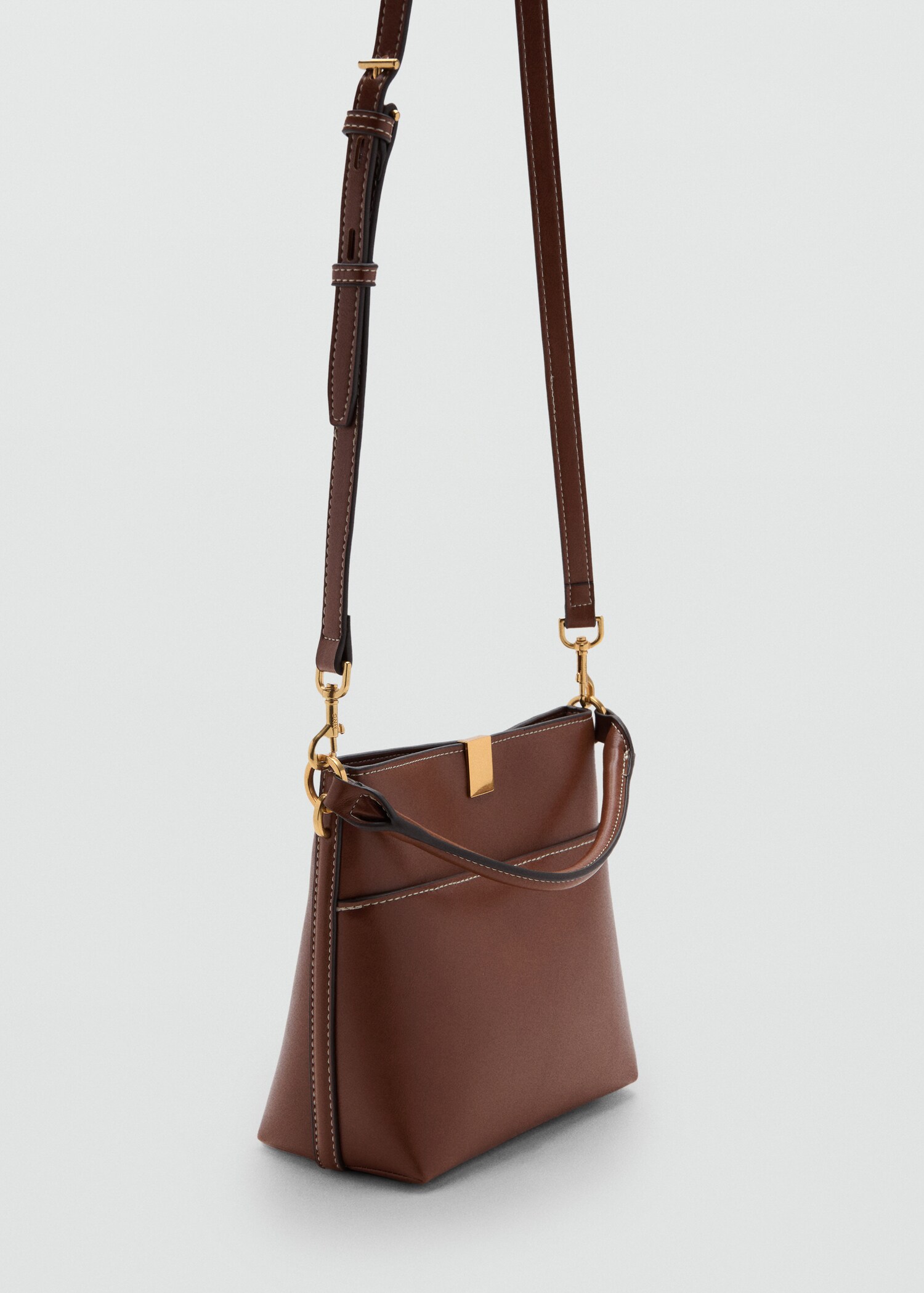 Bucket bag with metal detail - Medium plane