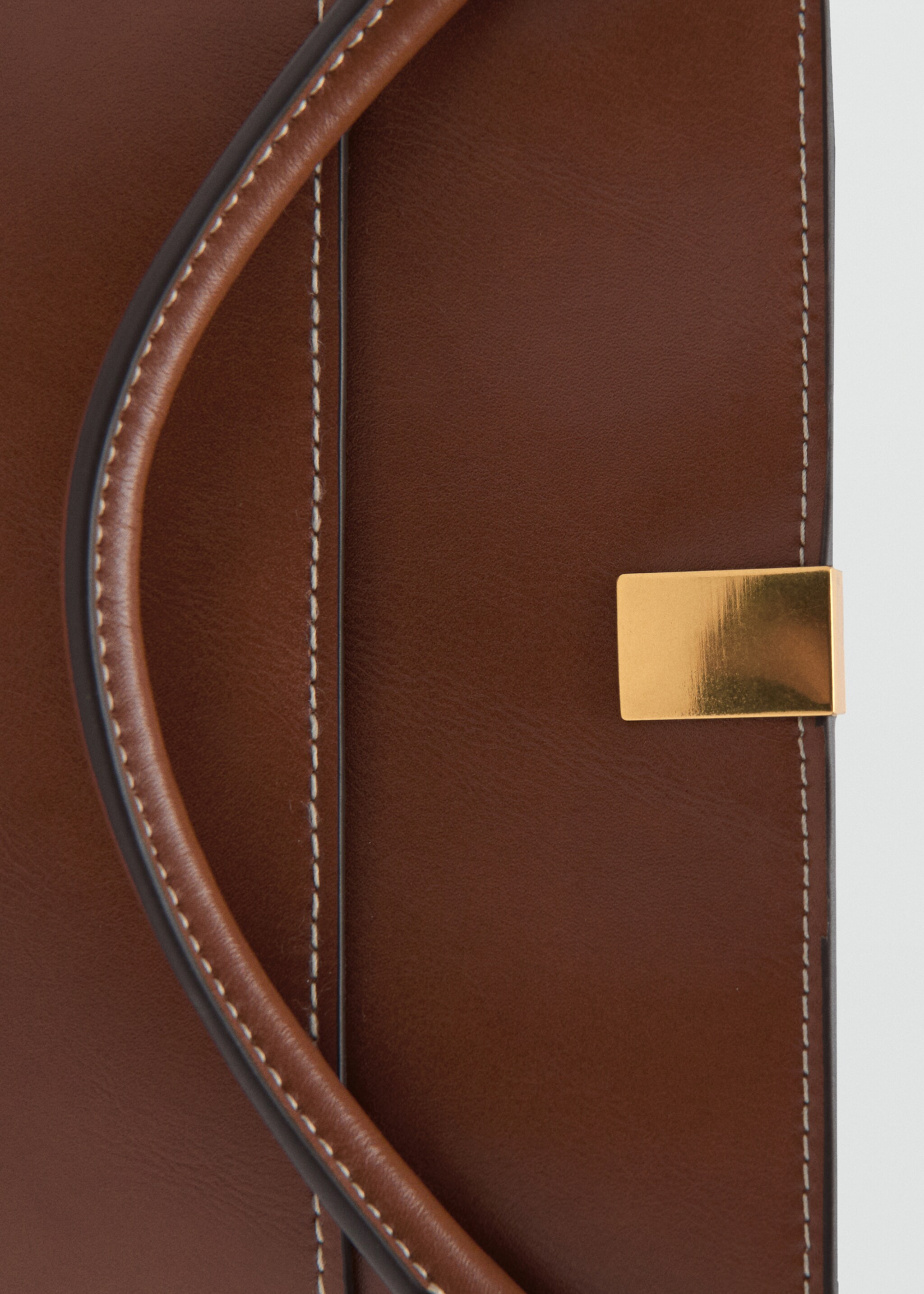 Bucket bag with metal detail - Details of the article 3, Leather. Ref: 17004449-00.
