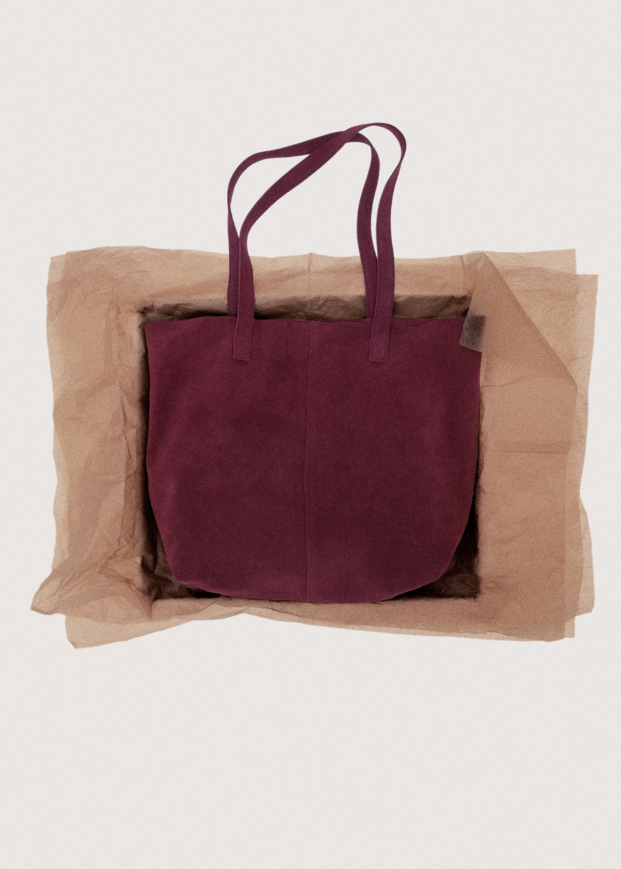 Leather tote bag - Details of the article 7, Burgundy. Ref: 17004450-00.