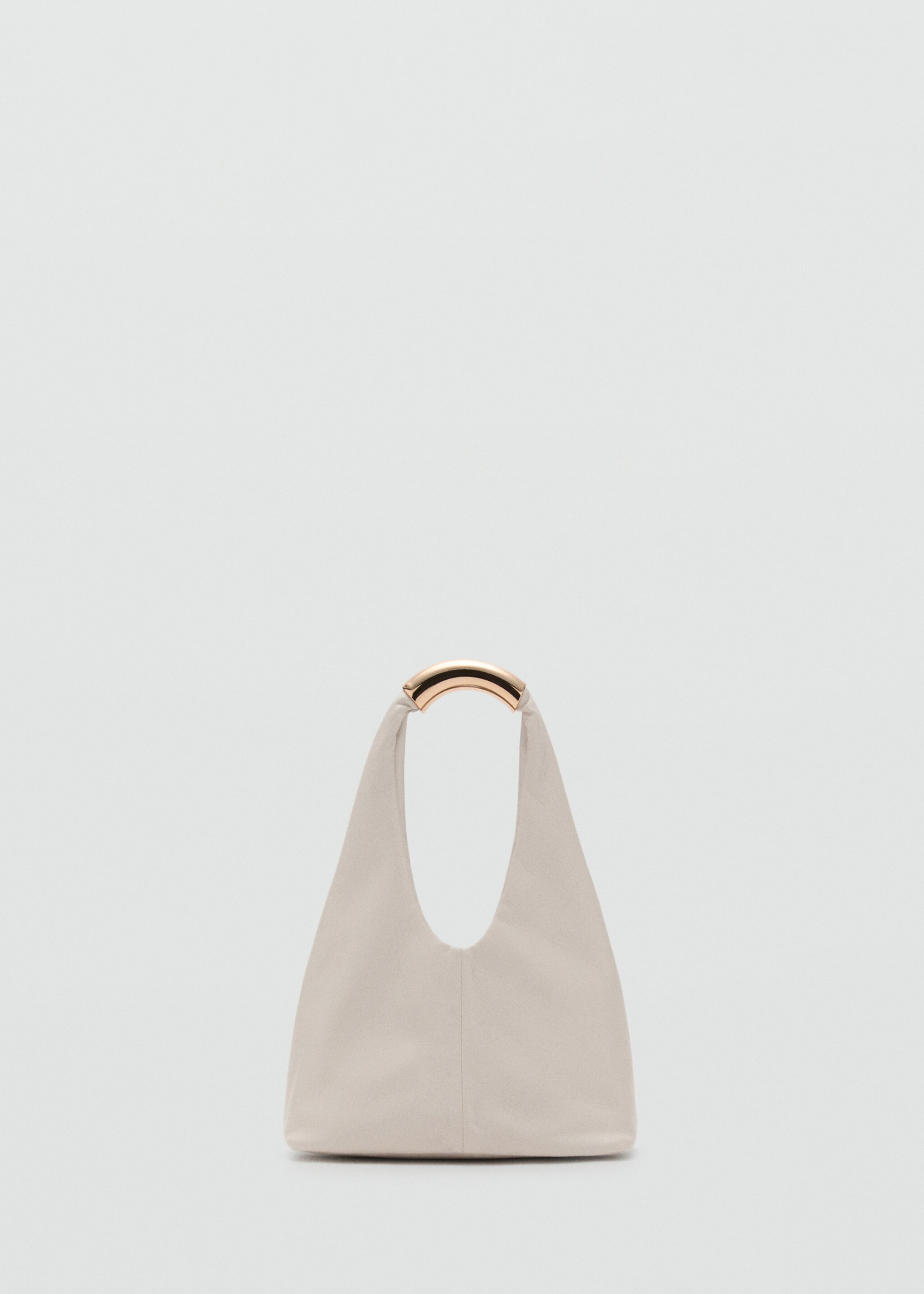 Sac à main à anse métallique - Article sans modèle, Blanc cassé. Ref: 17004452-00.