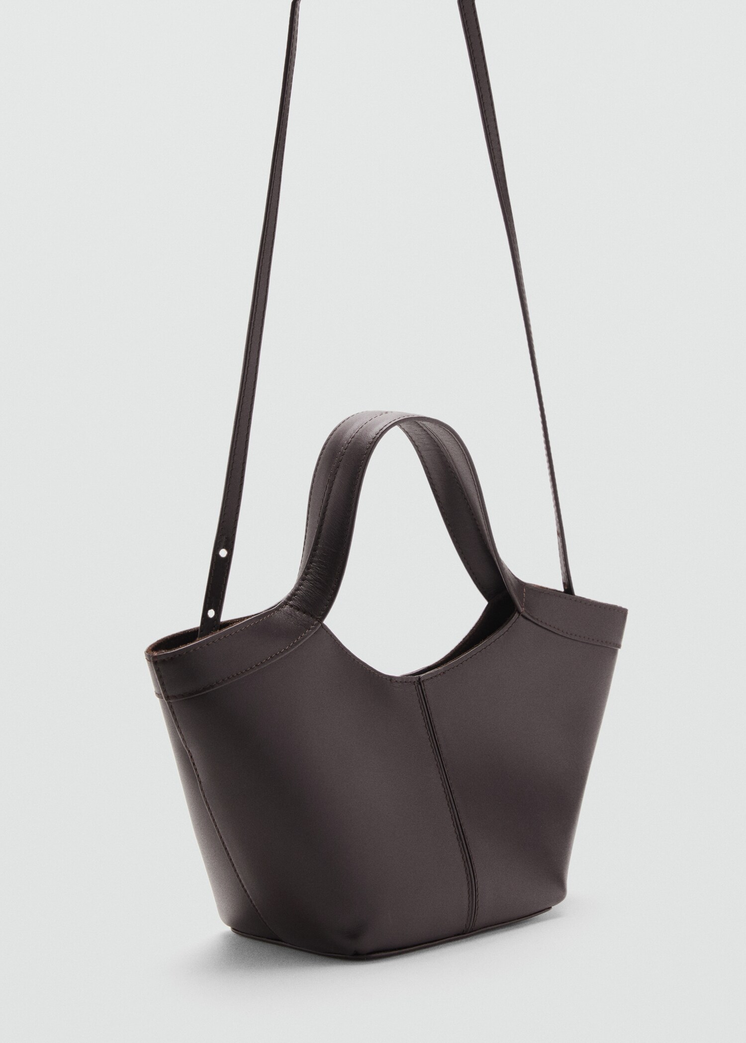 Leather handbag - Medium plane