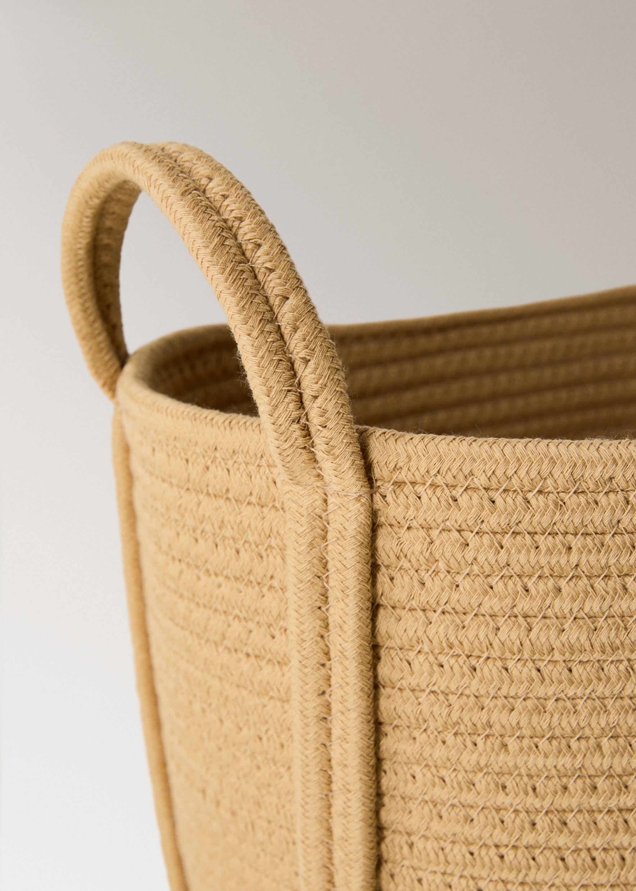 Panier enfant moyen en coton avec anses - Détail de l'article 2, Marron moyen. Ref: 17004786-00.