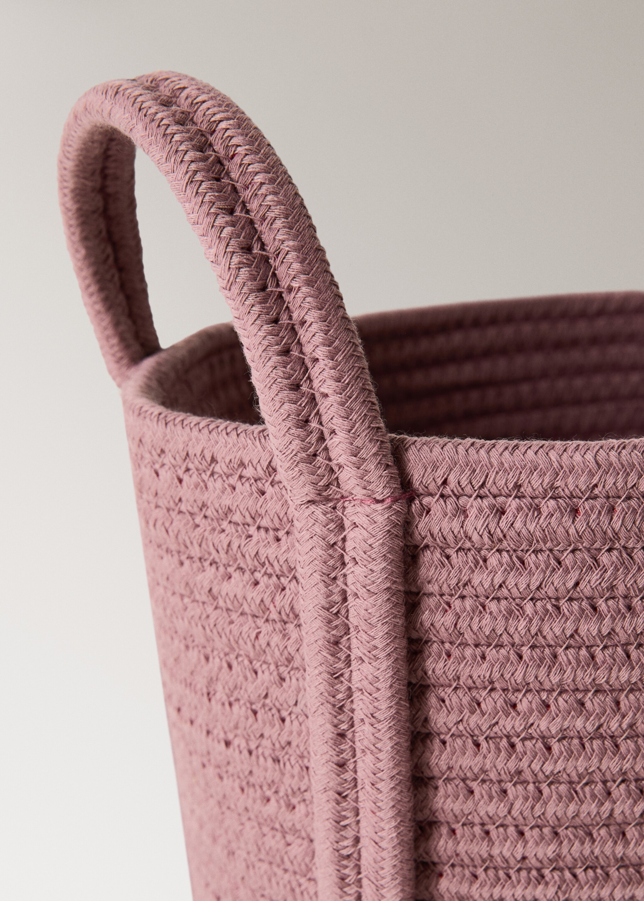 Petit panier enfant en coton avec anses - Détail de l'article 2, Cerise. Ref: 17004787-00.