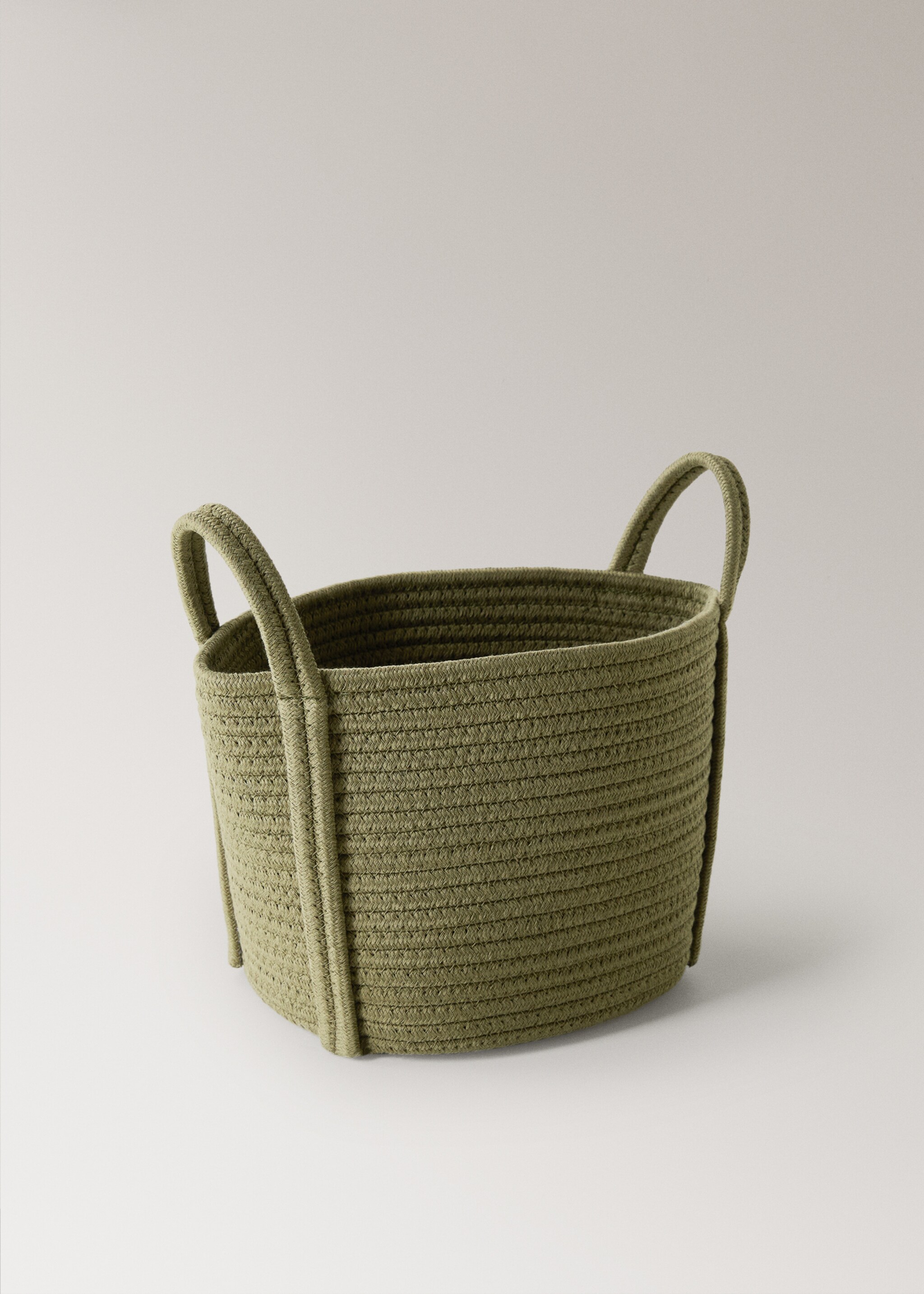 Small cotton children's basket - Details of the article 1, Khaki. Ref: 17004788-00.