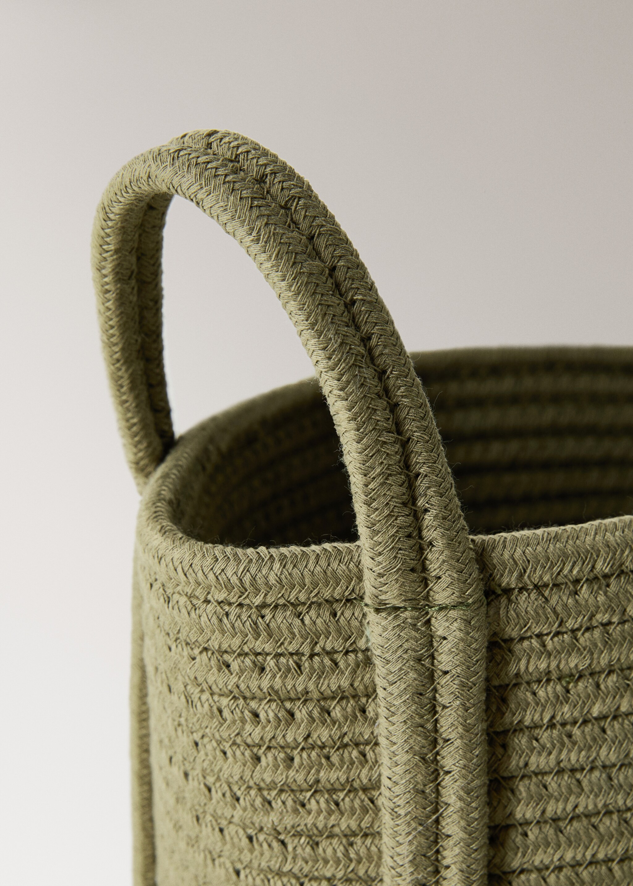 Small cotton children's basket - Details of the article 2, Khaki. Ref: 17004788-00.