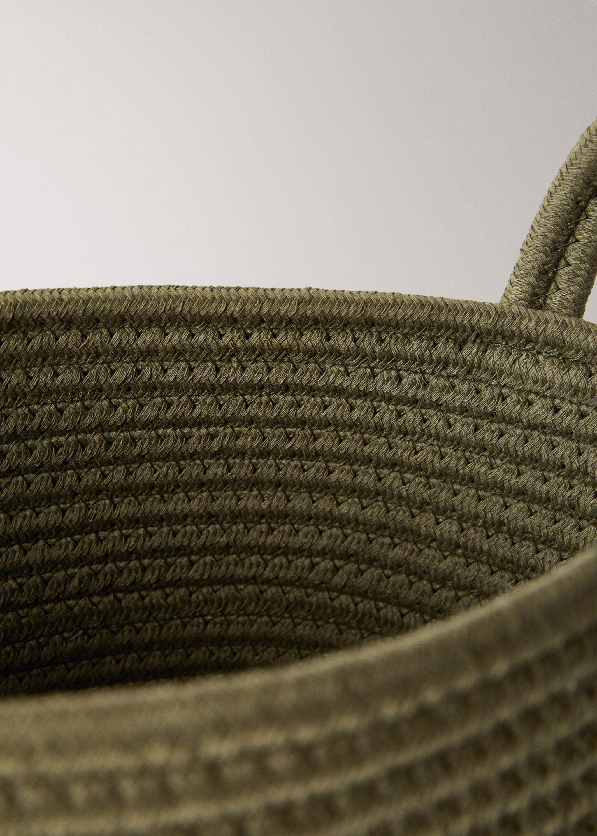 Small cotton children's basket - Details of the article 3, Khaki. Ref: 17004788-00.