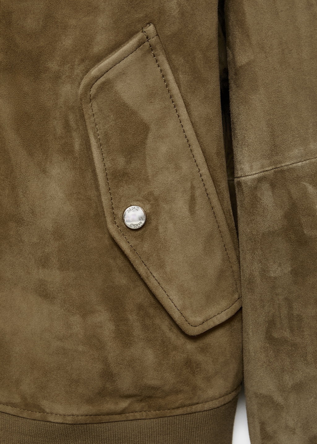 Suede leather bomber jacket