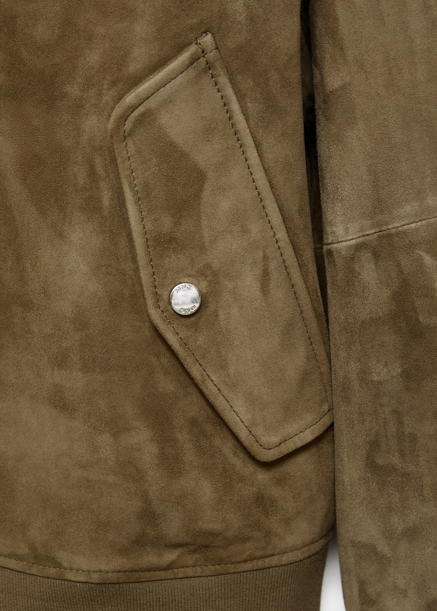Suede leather bomber jacket - Details of the article 0