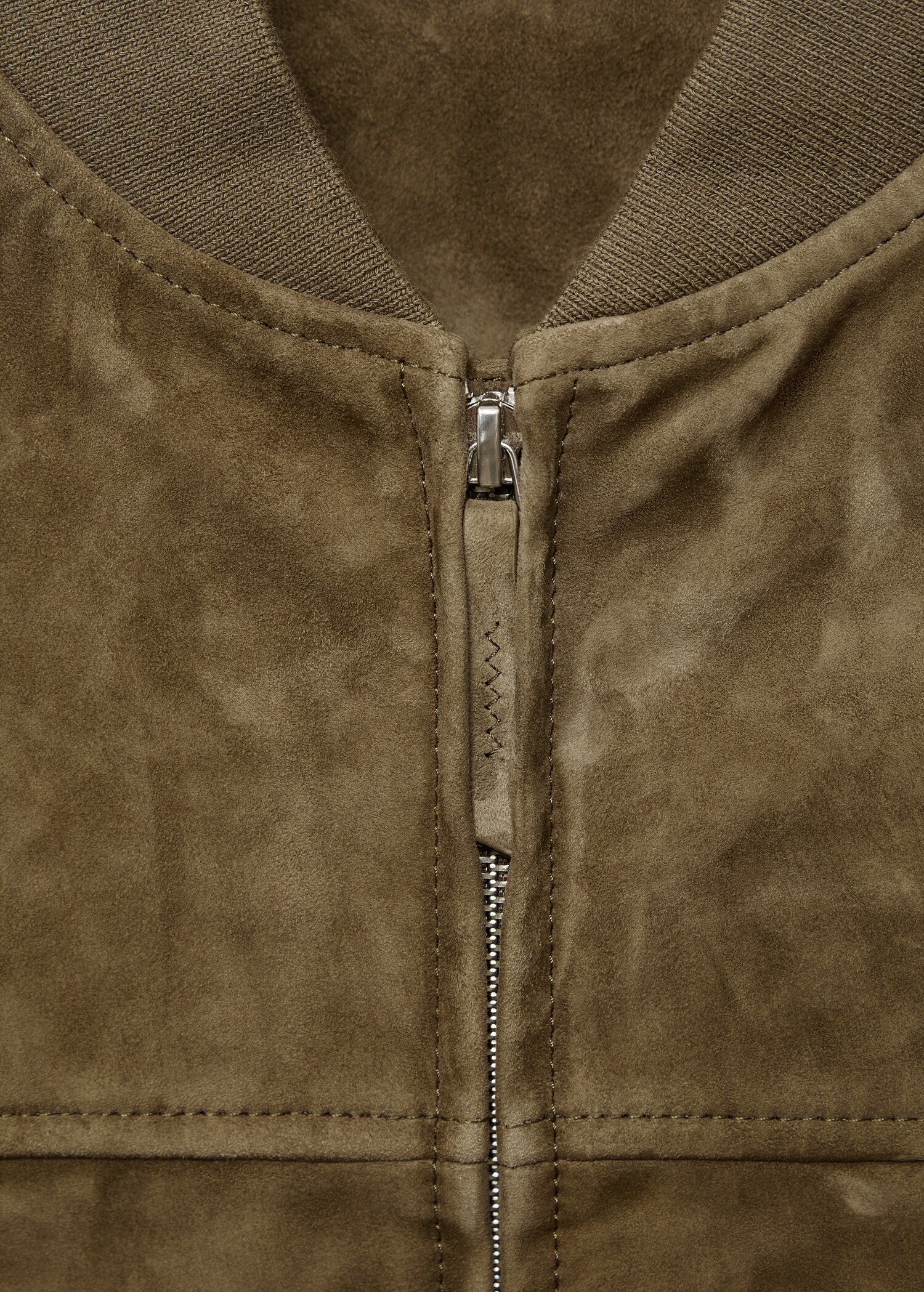 Suede leather bomber jacket - Details of the article 8