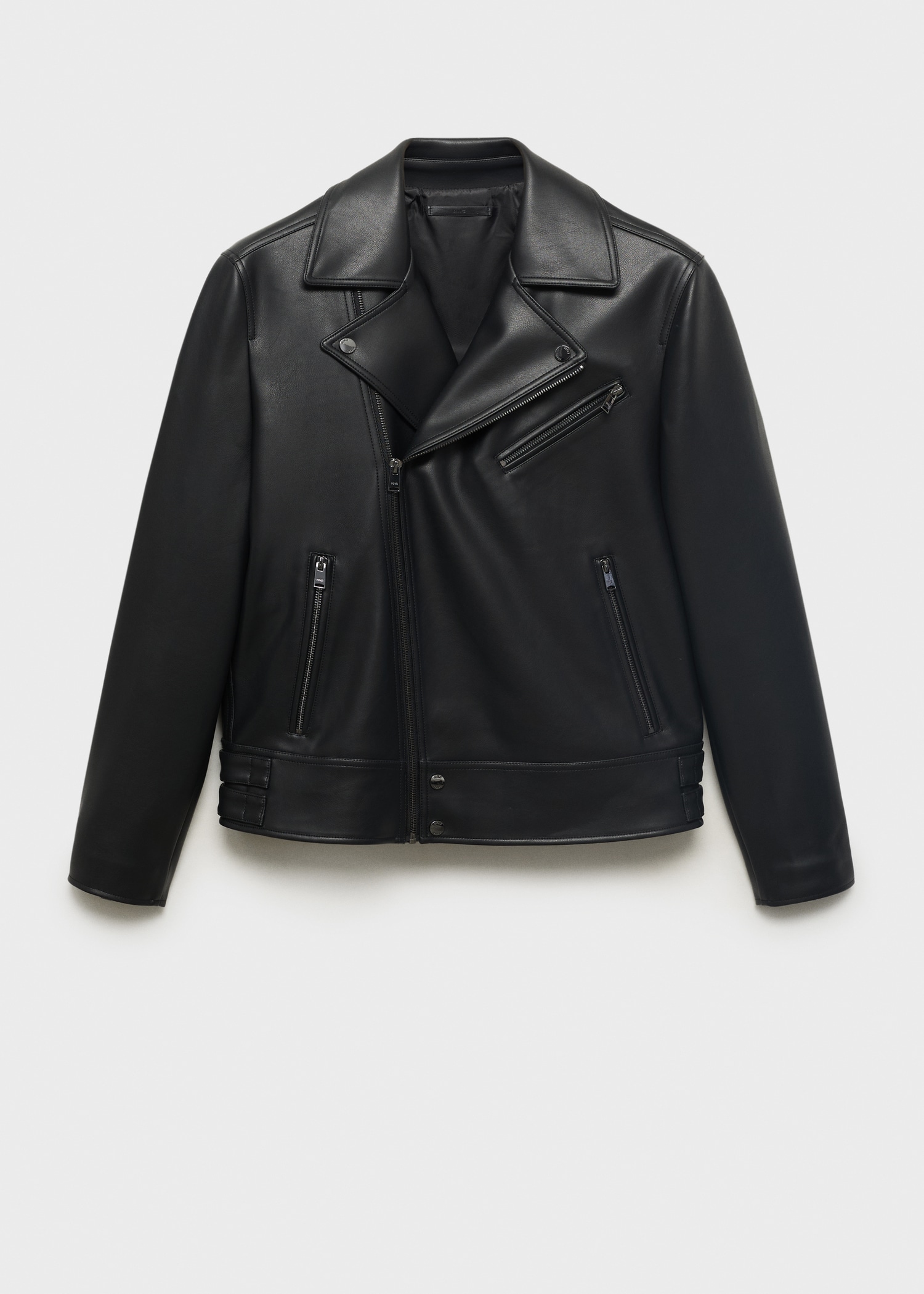 Leather-effect biker jacket Men MANGO Philippines