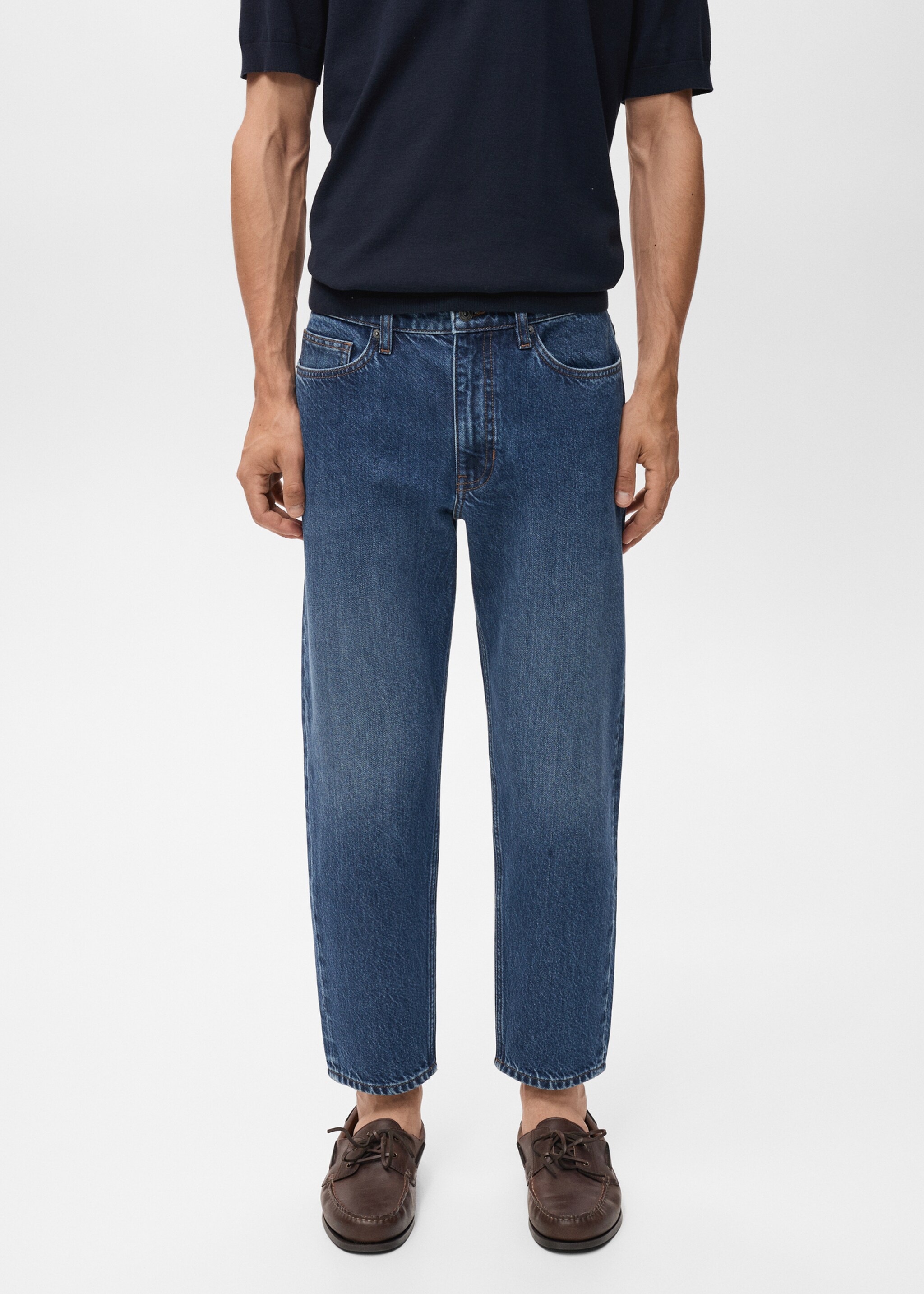 Jeans algodón regular fit - Plano medio