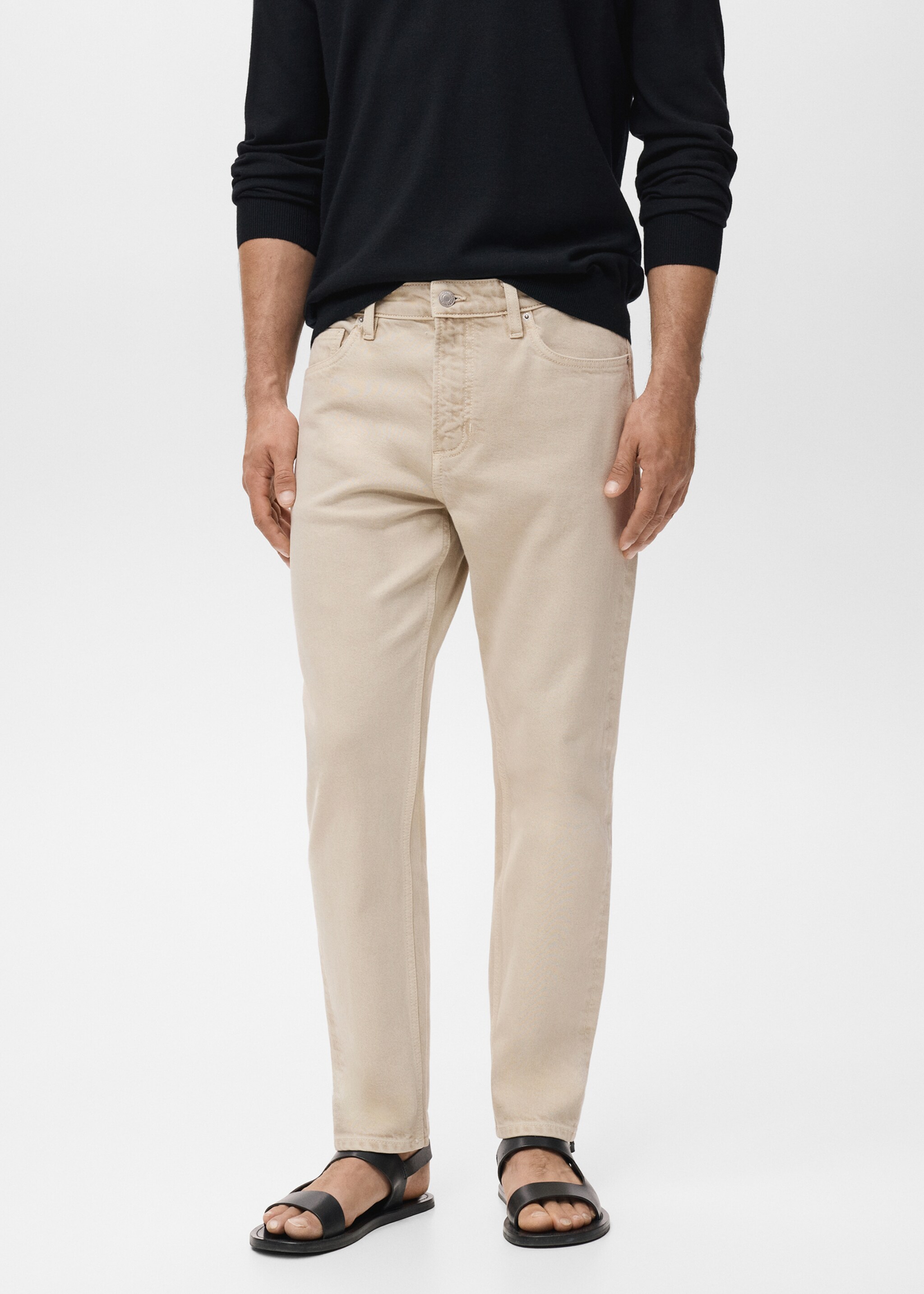 Ben tapered-fit jeans - Medium plane, Sand. Ref: 17005150-00.