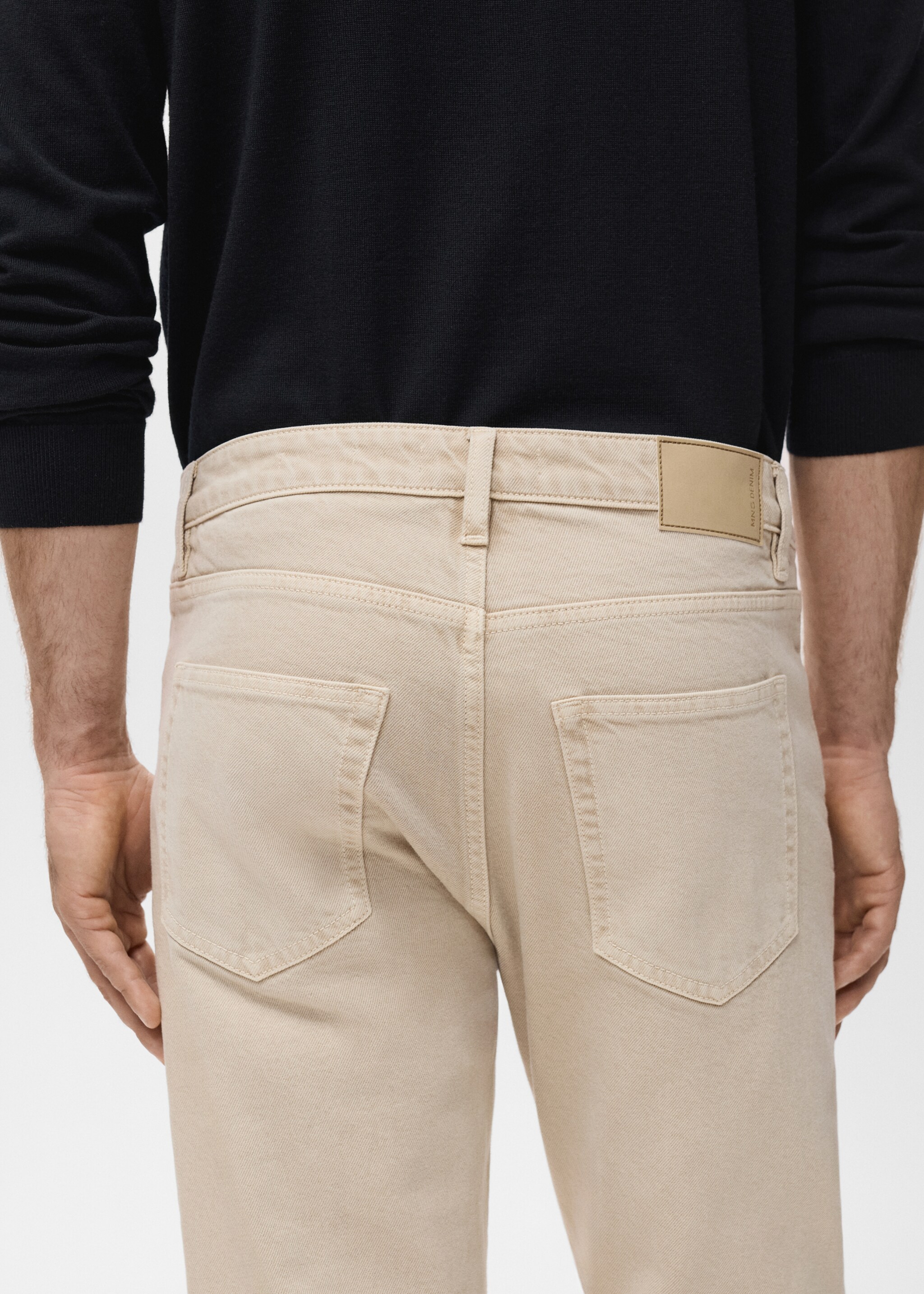 Ben tapered-fit jeans - Details of the article 6, Sand. Ref: 17005150-00.