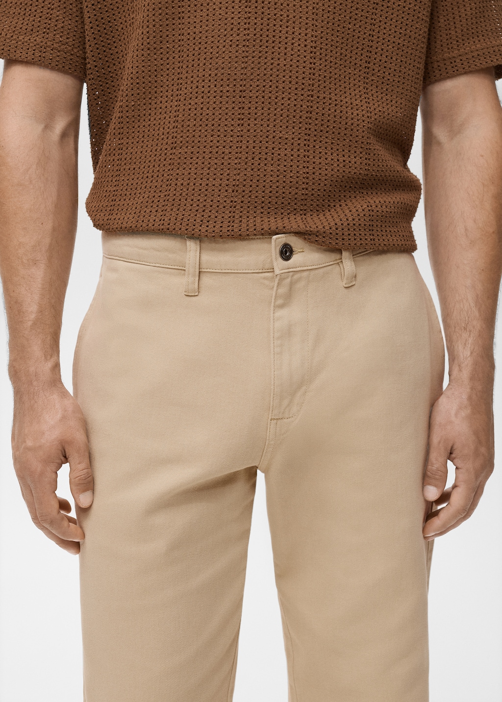 Regular fit cotton jeans