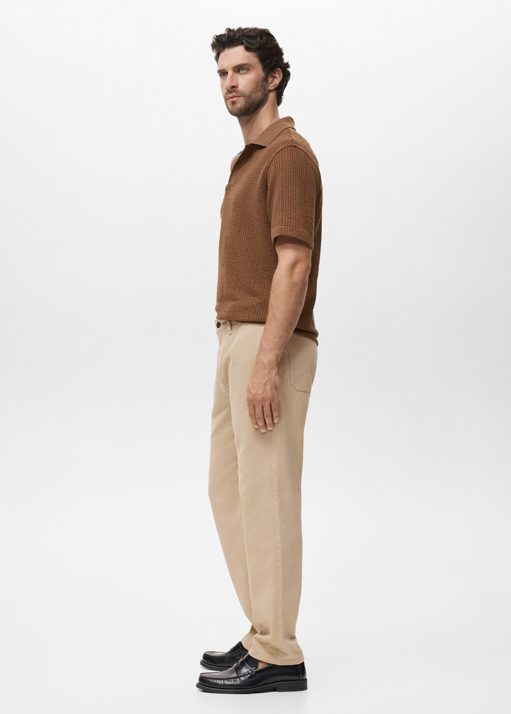 Regular fit cotton jeans