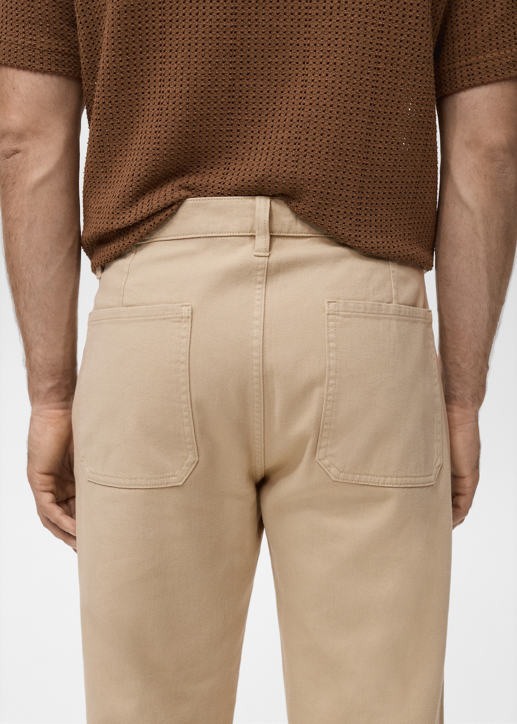 Regular fit cotton jeans