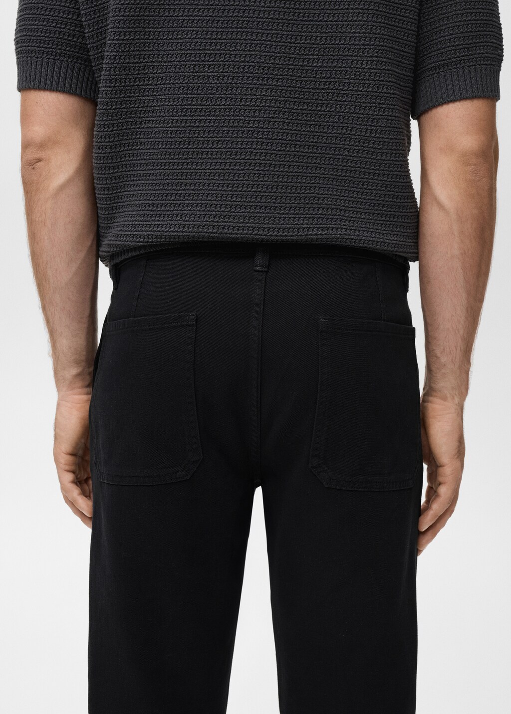 Regular fit cotton jeans