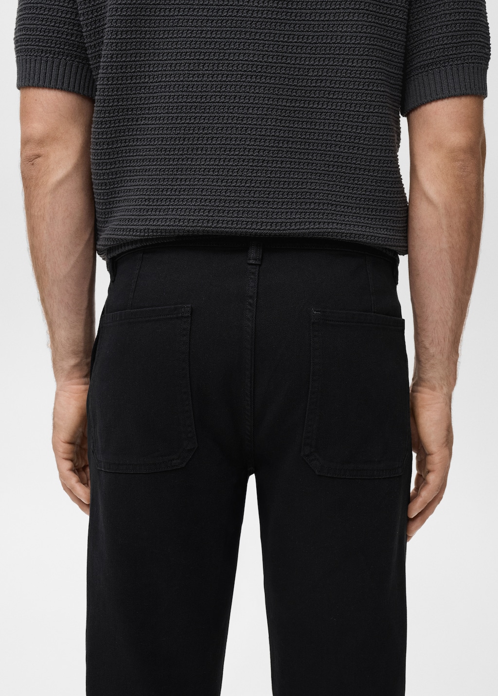 Regular fit cotton jeans